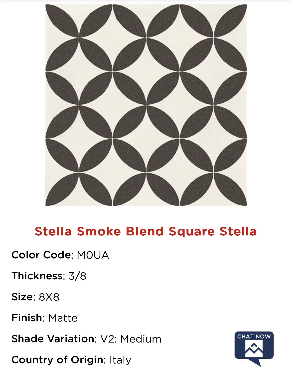 Tile - 8 x 8 x 3/8 inch (Counter/Floor/Wall)