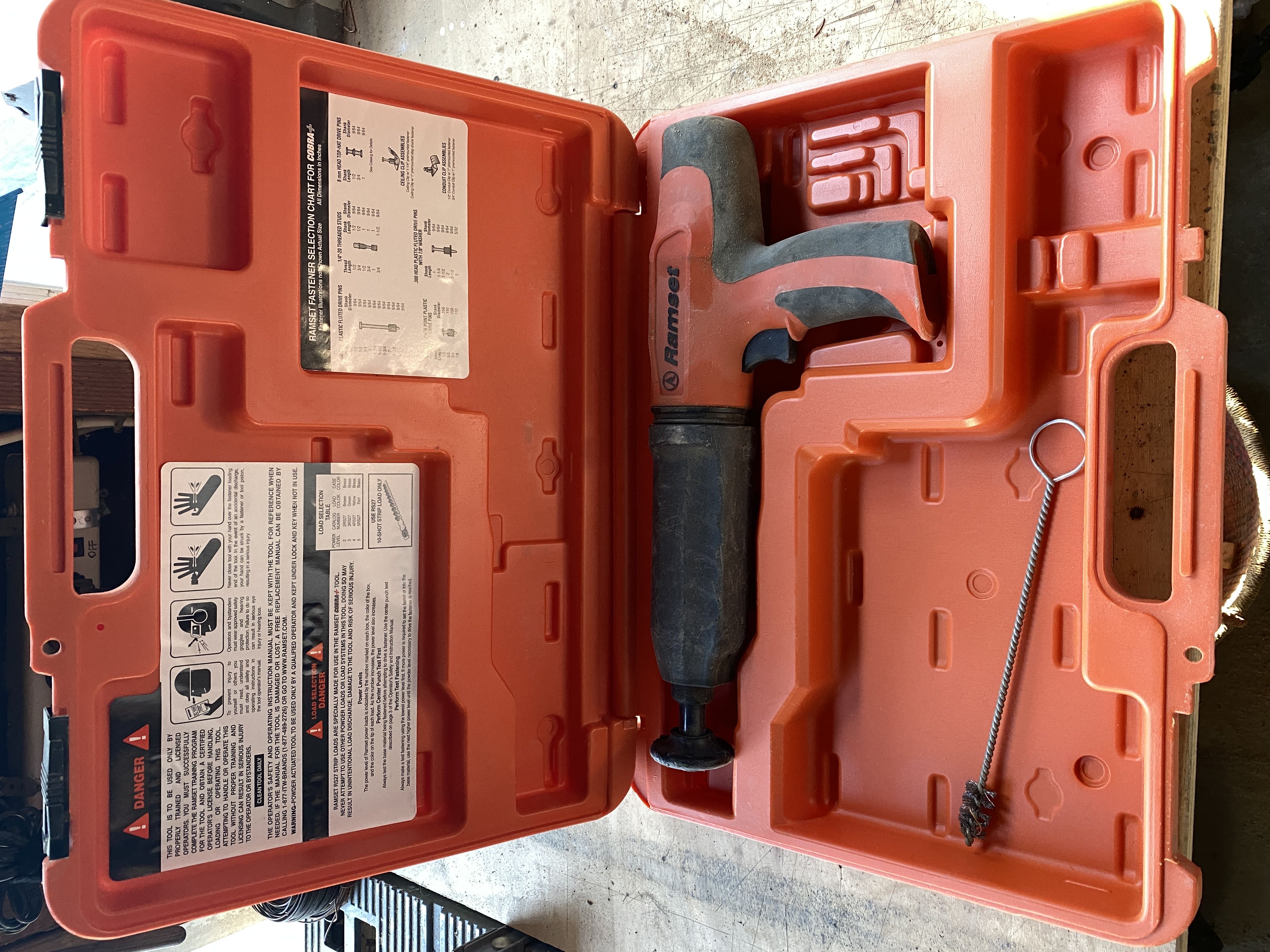 Ramset Cobra+ 0.27 caliber semi-automatic powder actuated nail gun