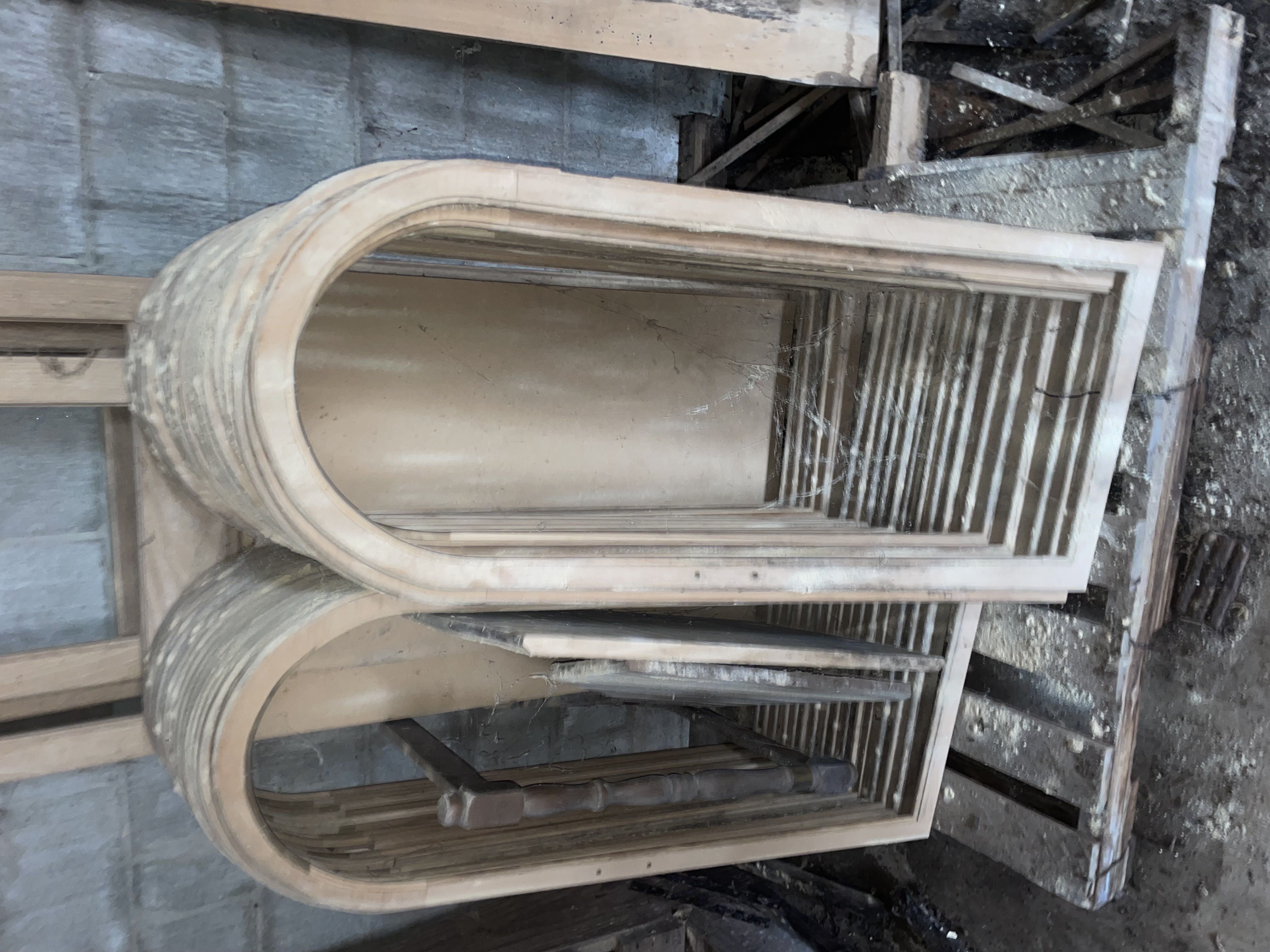 Warehouse sale, selling thousands of wood materials from door frames, cabinet faces, glass, shutters, mirror frames, curio cabinet faces, furniture legs, and more