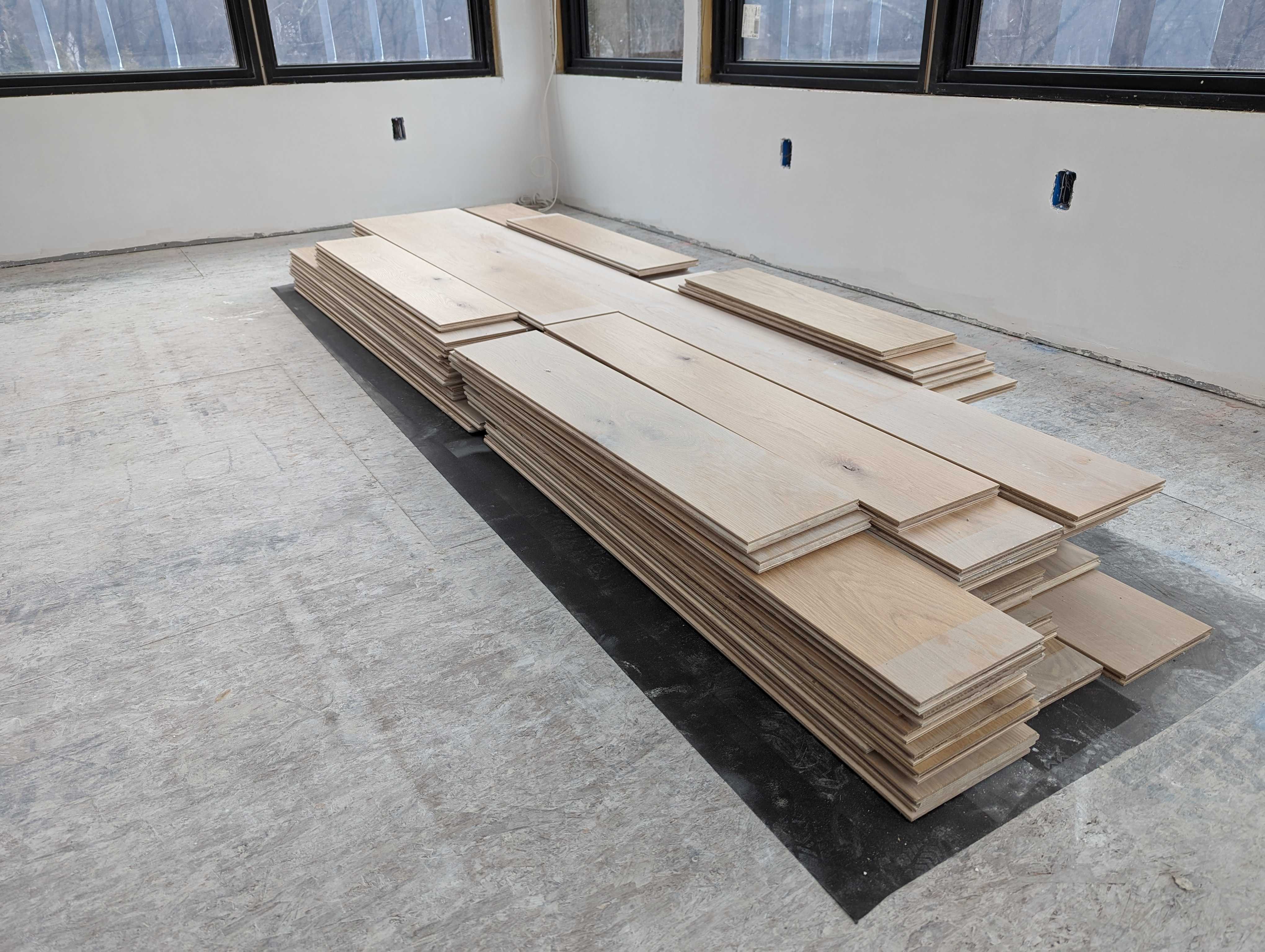 .75" x 8" white oak engineered flooring 