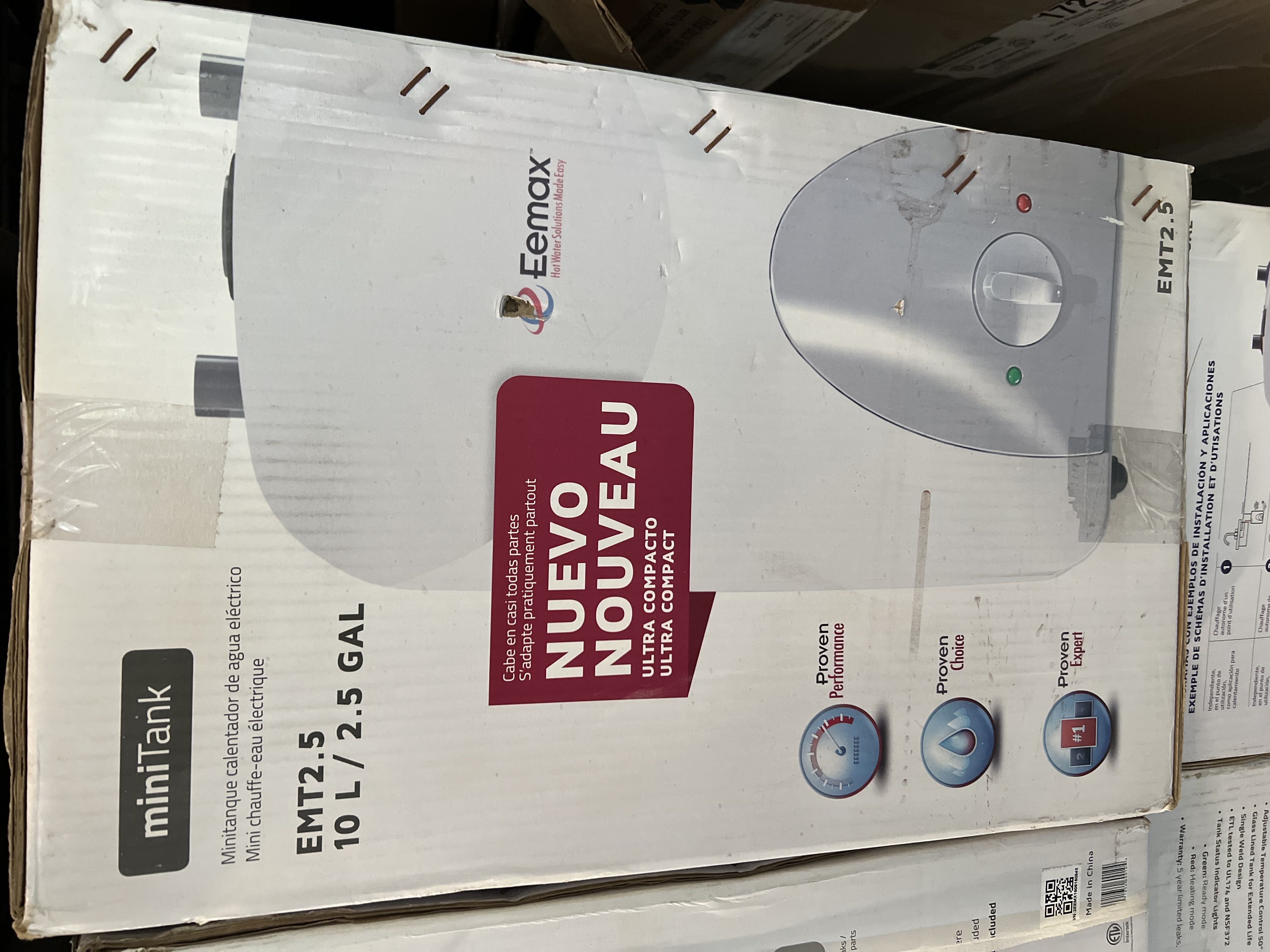 Eemax 2.5 gallon tankless water heater