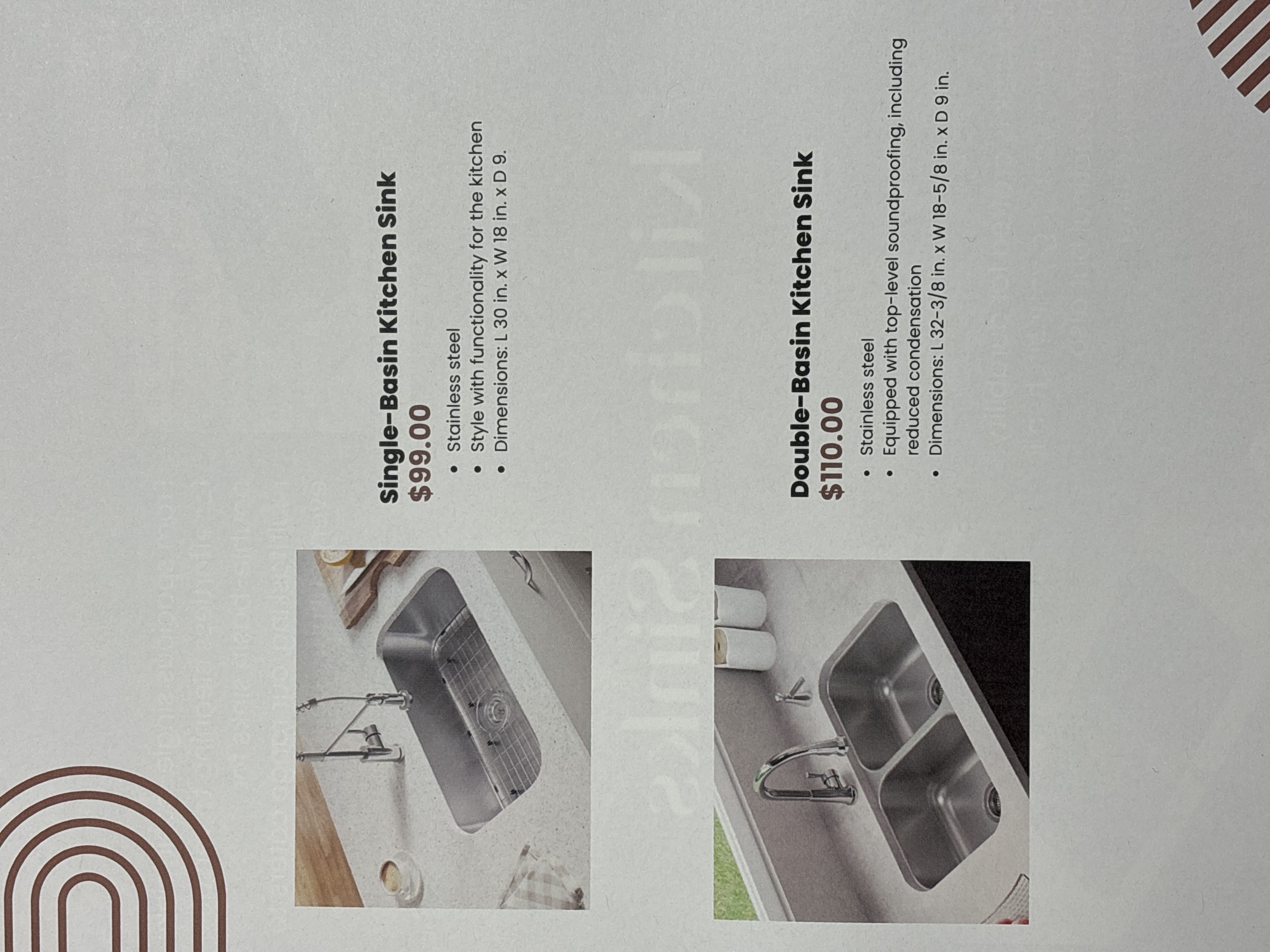SINLGE/DOUBLE BASIN SINK