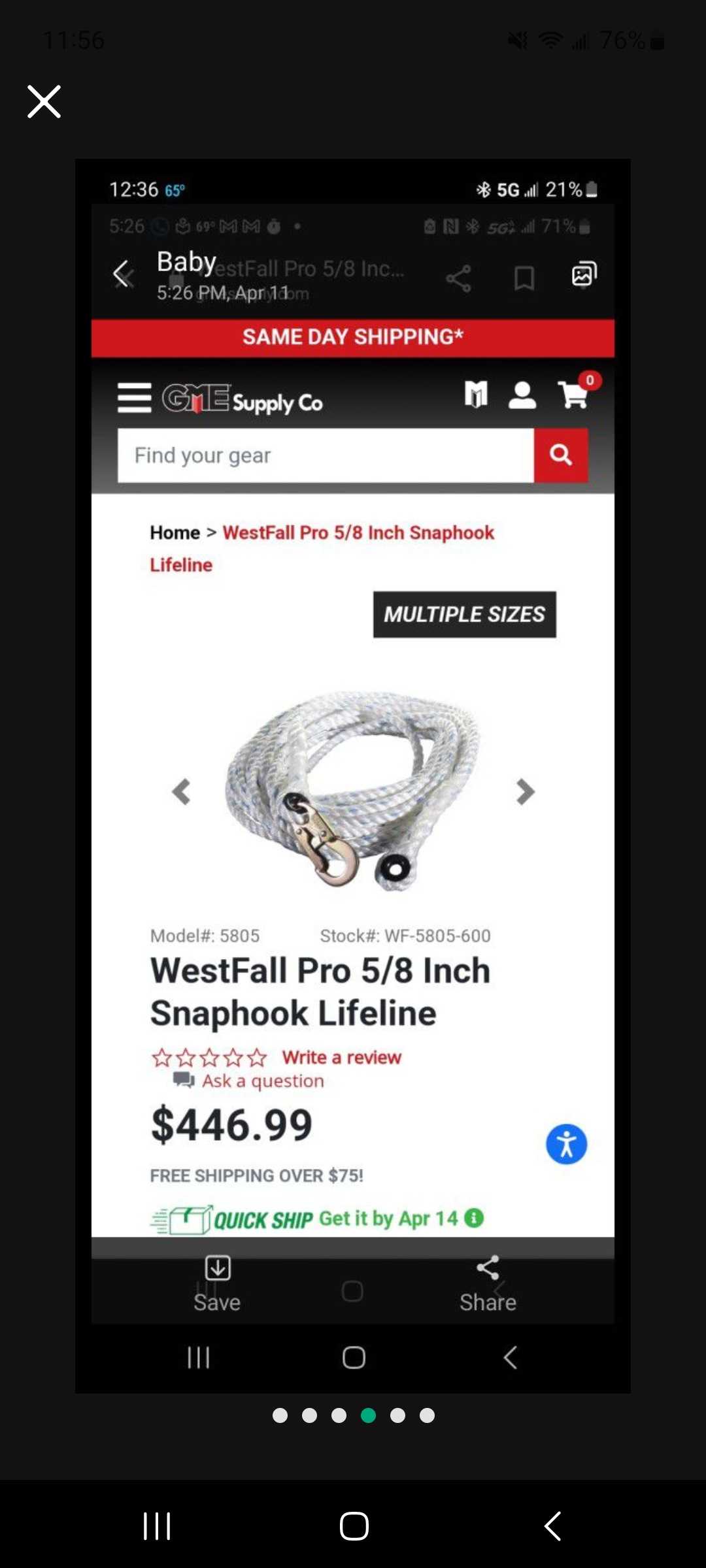 Westfall Pro 600' ropes 
