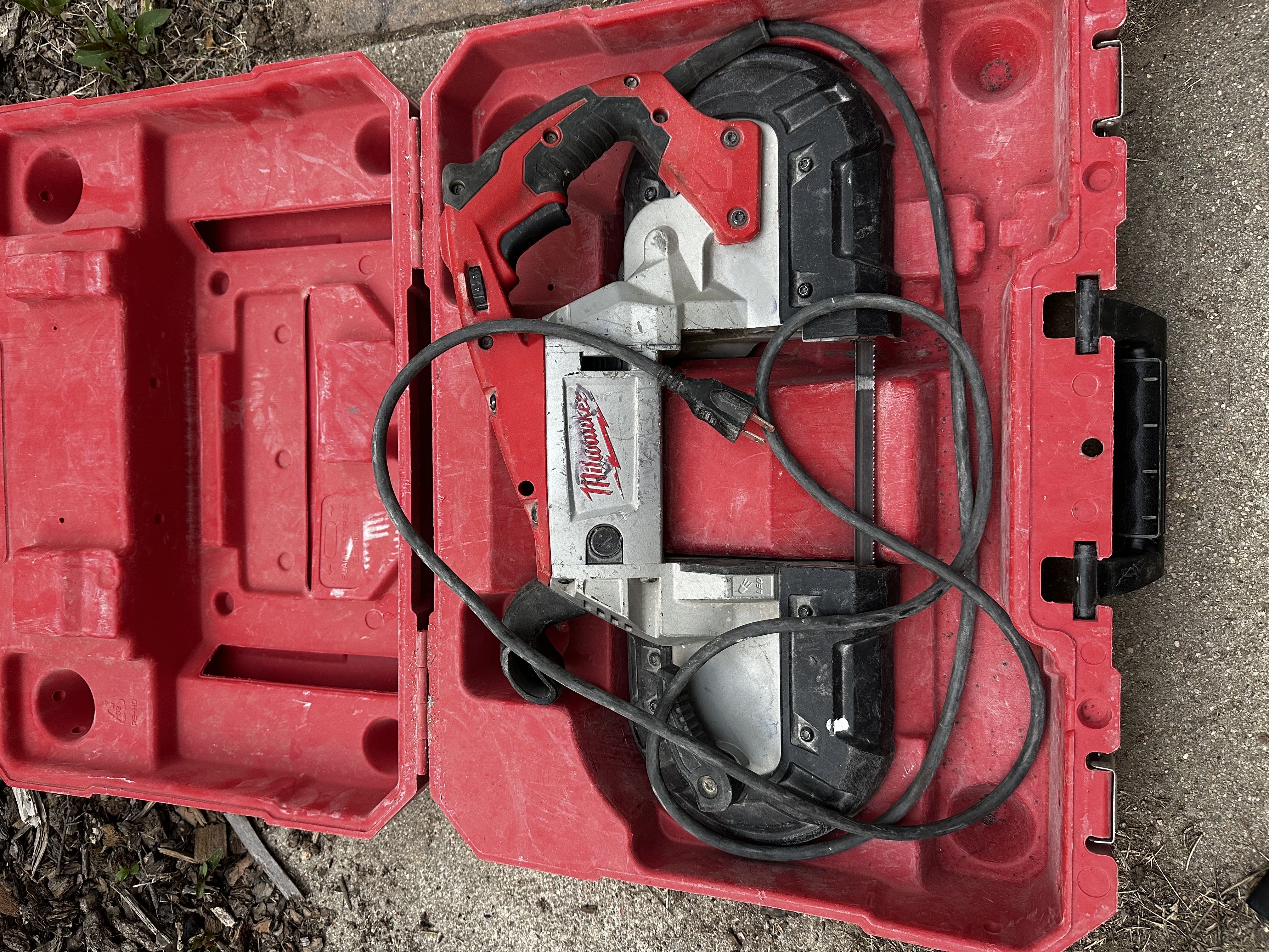Milwaukee Corded Deep Cut Bandsaw, No Guard, with case
