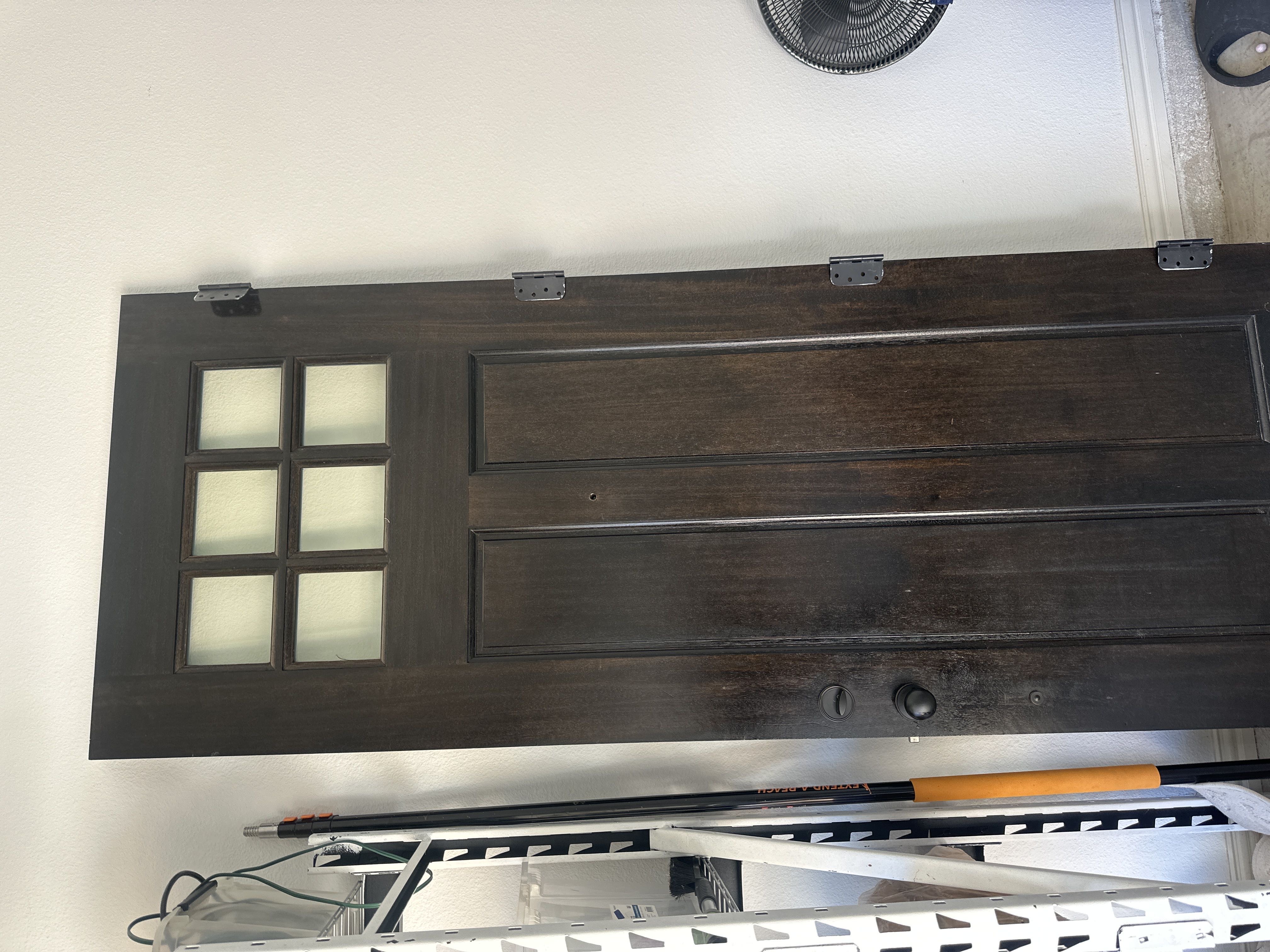 Wood door front with window