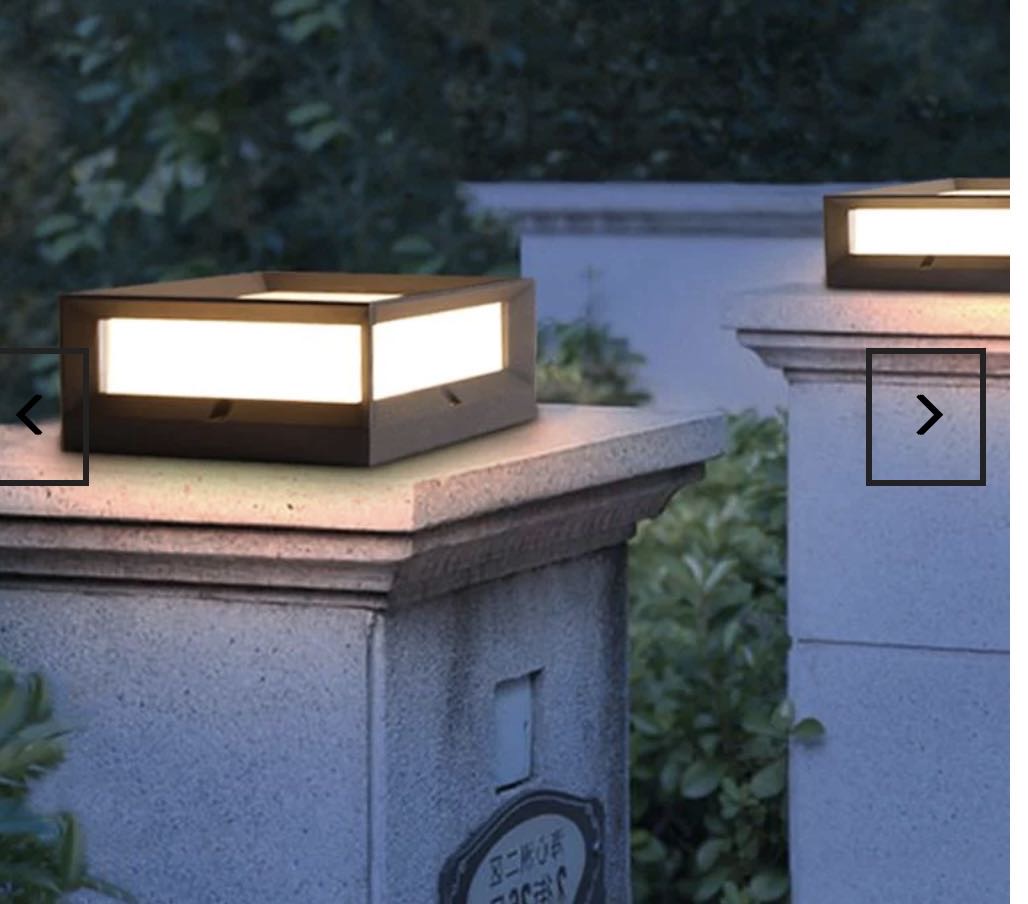 NEW Dazuma Square Waterproof Black Modern Solar Lights - Outdoor Fence Post Lights for Landscaping  180 each