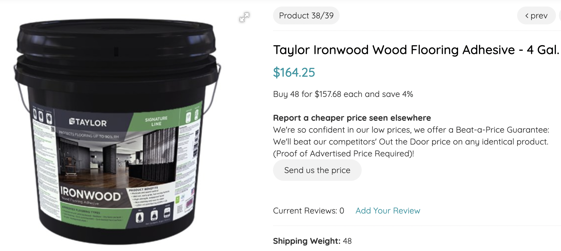 Taylor Ironwood Wood Flooring Adhesive 