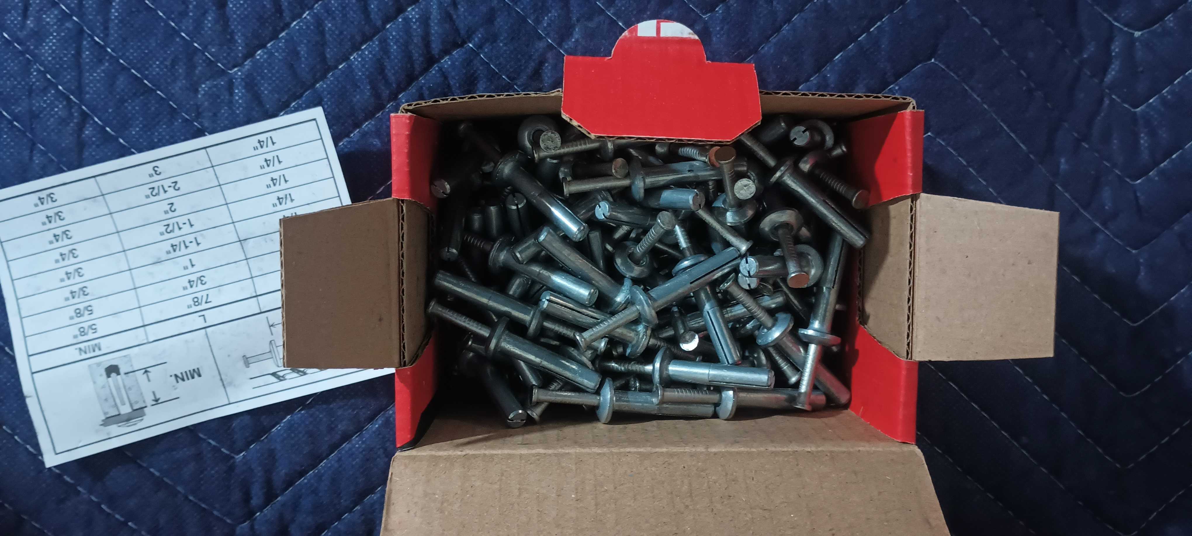 Hilti metal hit anchors 230568 hit pins 304 stainless steel 1/4"x 1-1/4