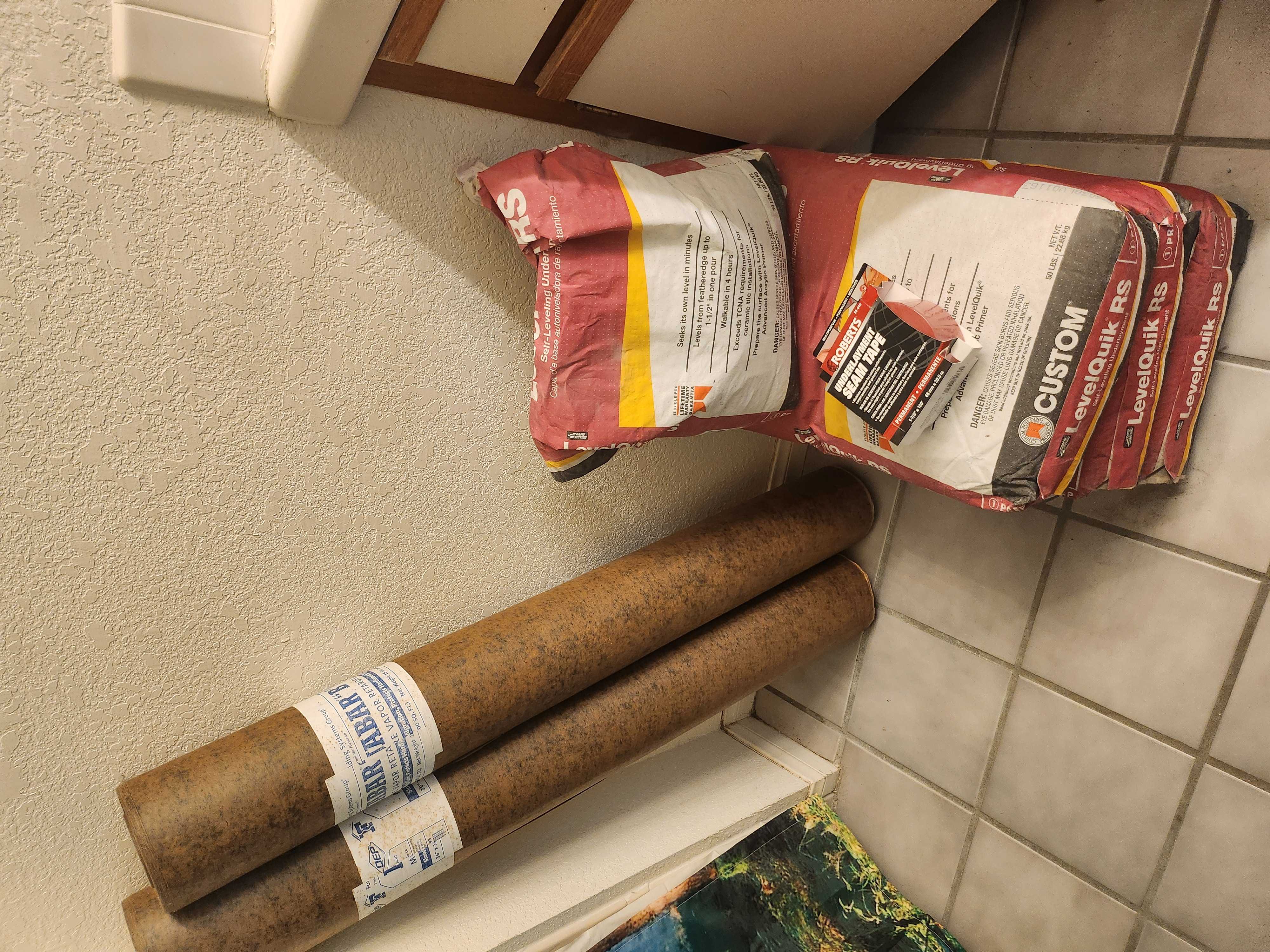 Leftover flooring materials