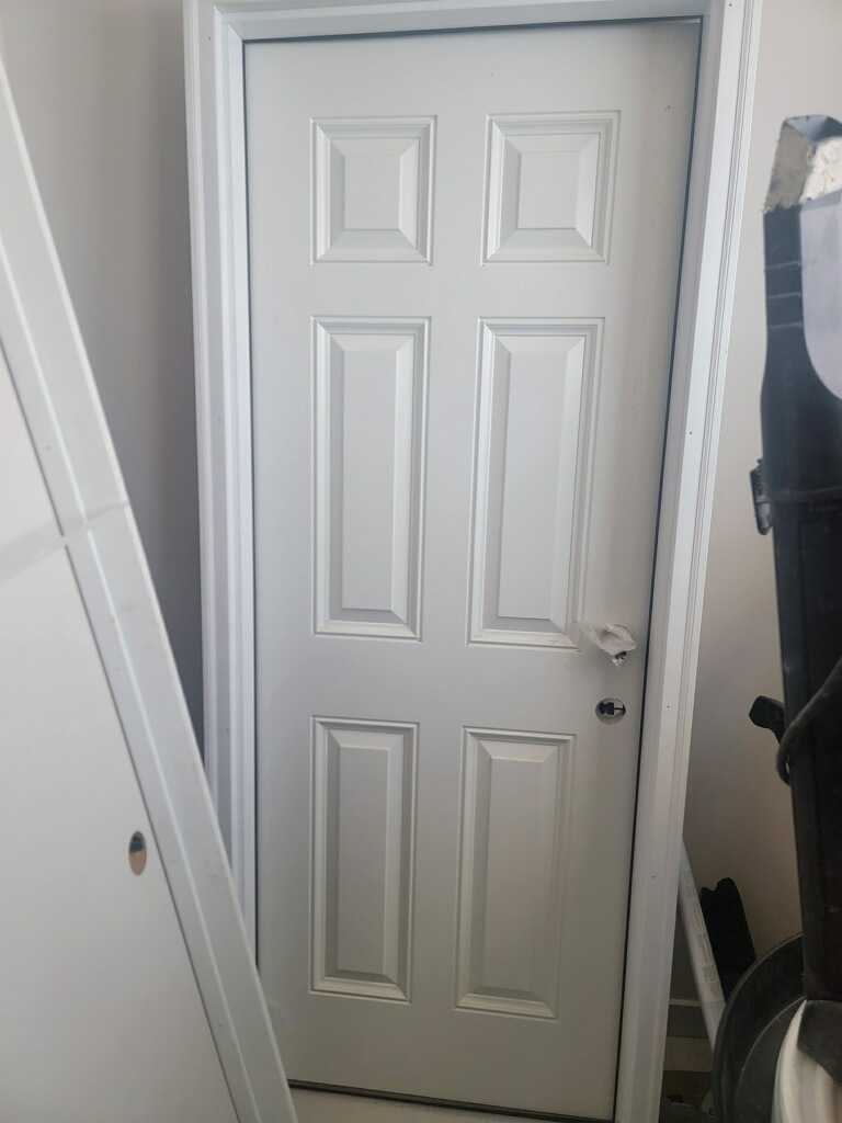 Left hand inswing 6 Panel fiberglass prehung front door
