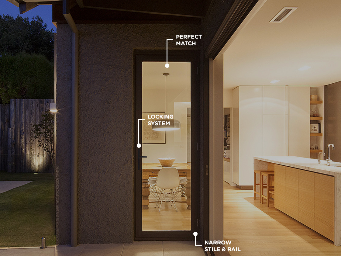 La Cantina exterior Contemporary Clad swing door 