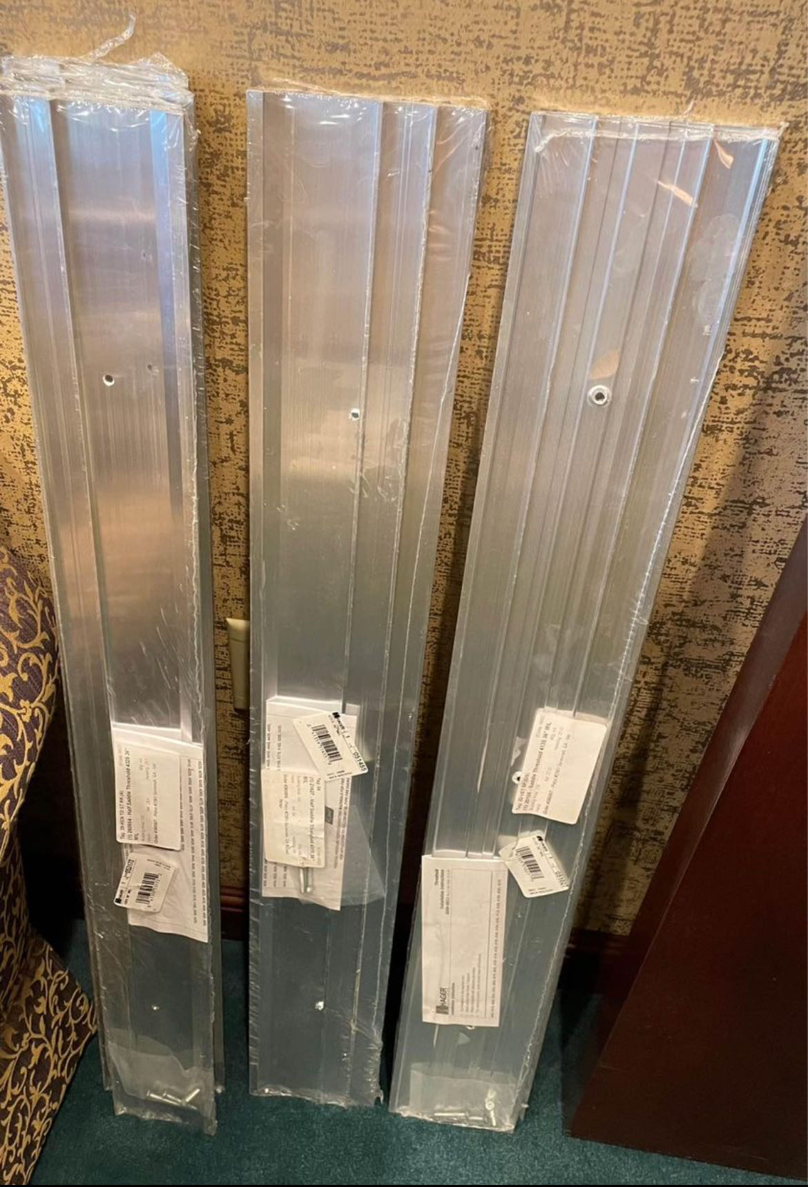Hager 36” Aluminum Thresholds Half Saddle 