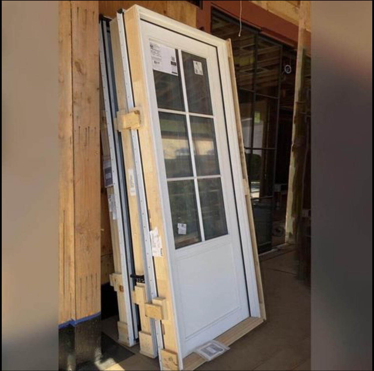 2 Kolbe VistaLuxe Black Exterior Swinging Door 36x98