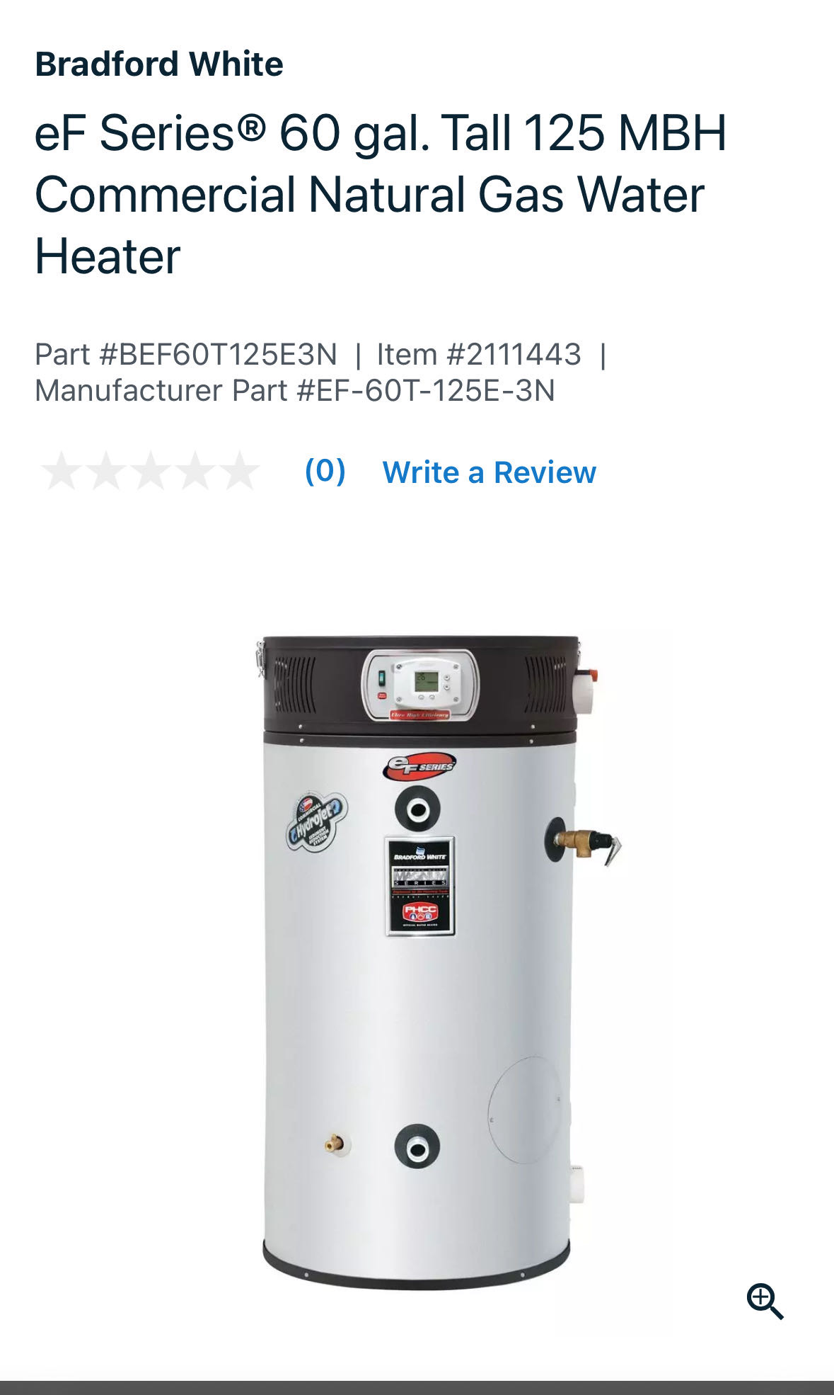 Commercial water heater 
