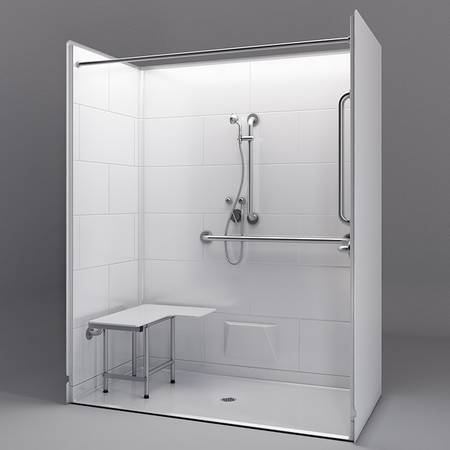 Freedom ADA Roll In Shower - 62-5/8"x32-1/4"