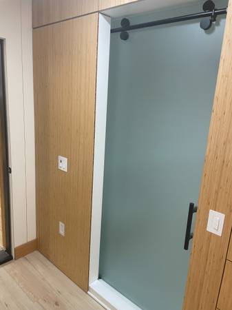 Sliding Glass Shower Door Acid Echt 3/8" x 34" x 84"