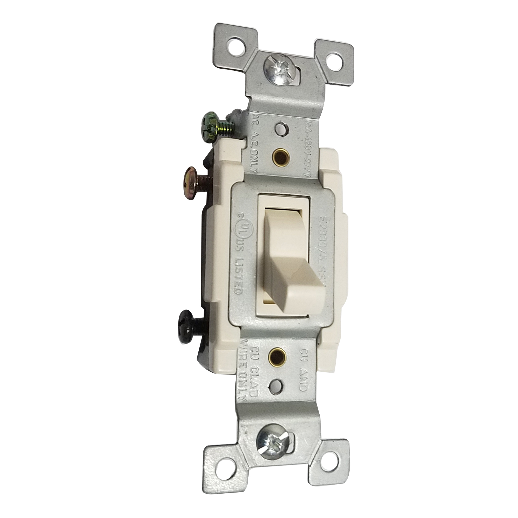(10) cases of (200) Almond 20 amp 120/277 volt Commercial Toggle Switches.