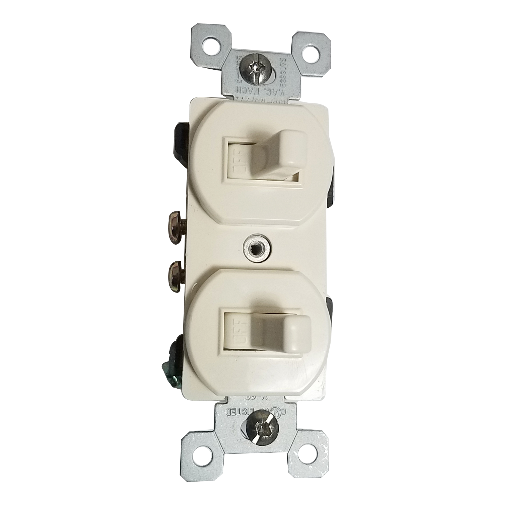 (42) Cases of (200) Almond Double Toggle Switches 15 amp 120/277 volt