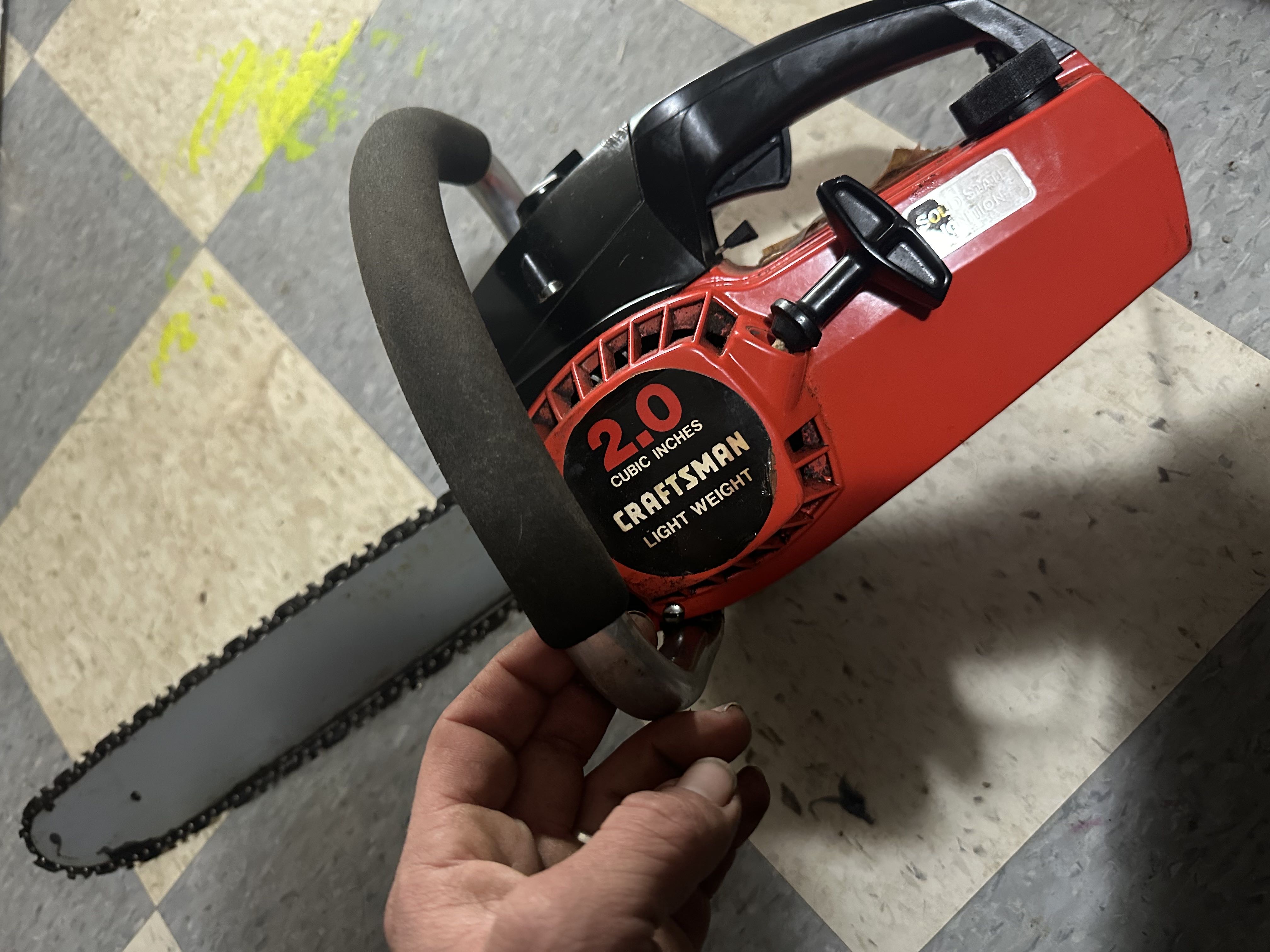 Craftsman 2.0CU lightweight chainsaw with 16” bar