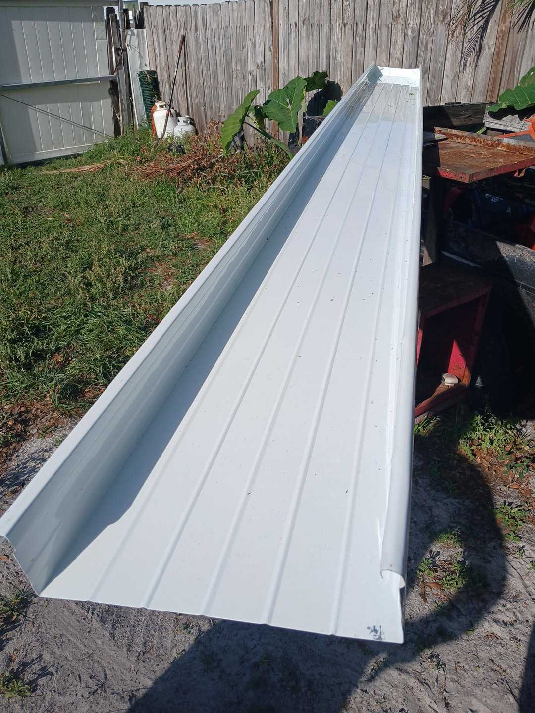 16, white, 12ft x 1ft, aluminum roofing panels