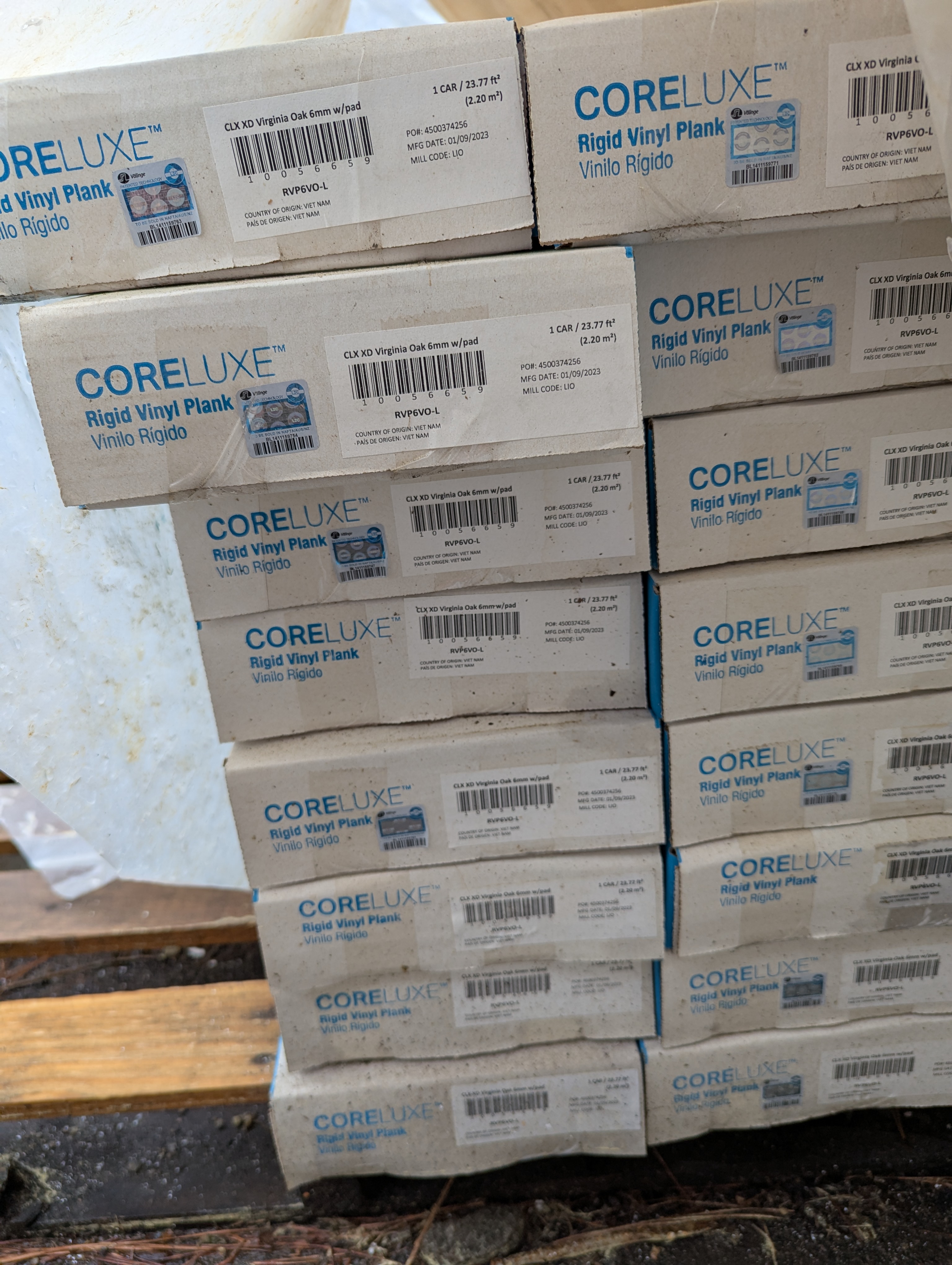 Brand New CORE LUXE Virginia Oak Flooring in box