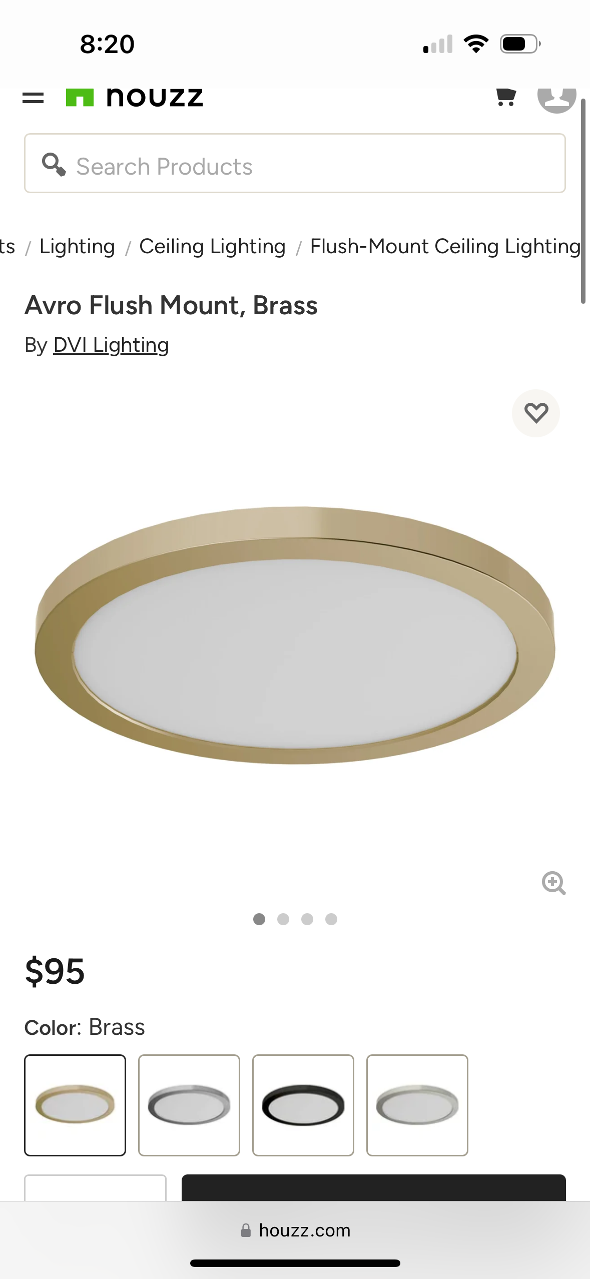 DVI LIGHTING
AVRO
BRASS 12" LED FLUSH MOUNT CEILING LIGHT