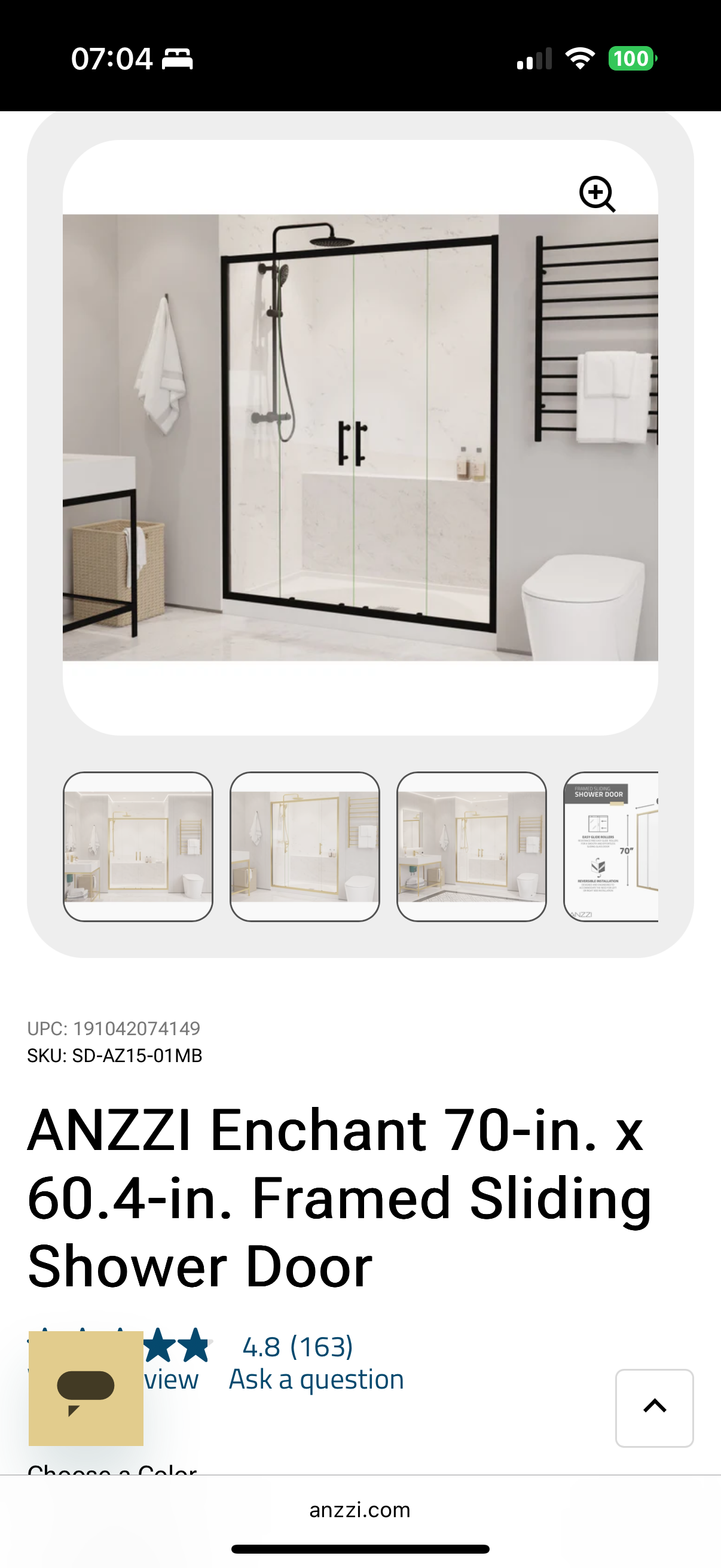 Shower door