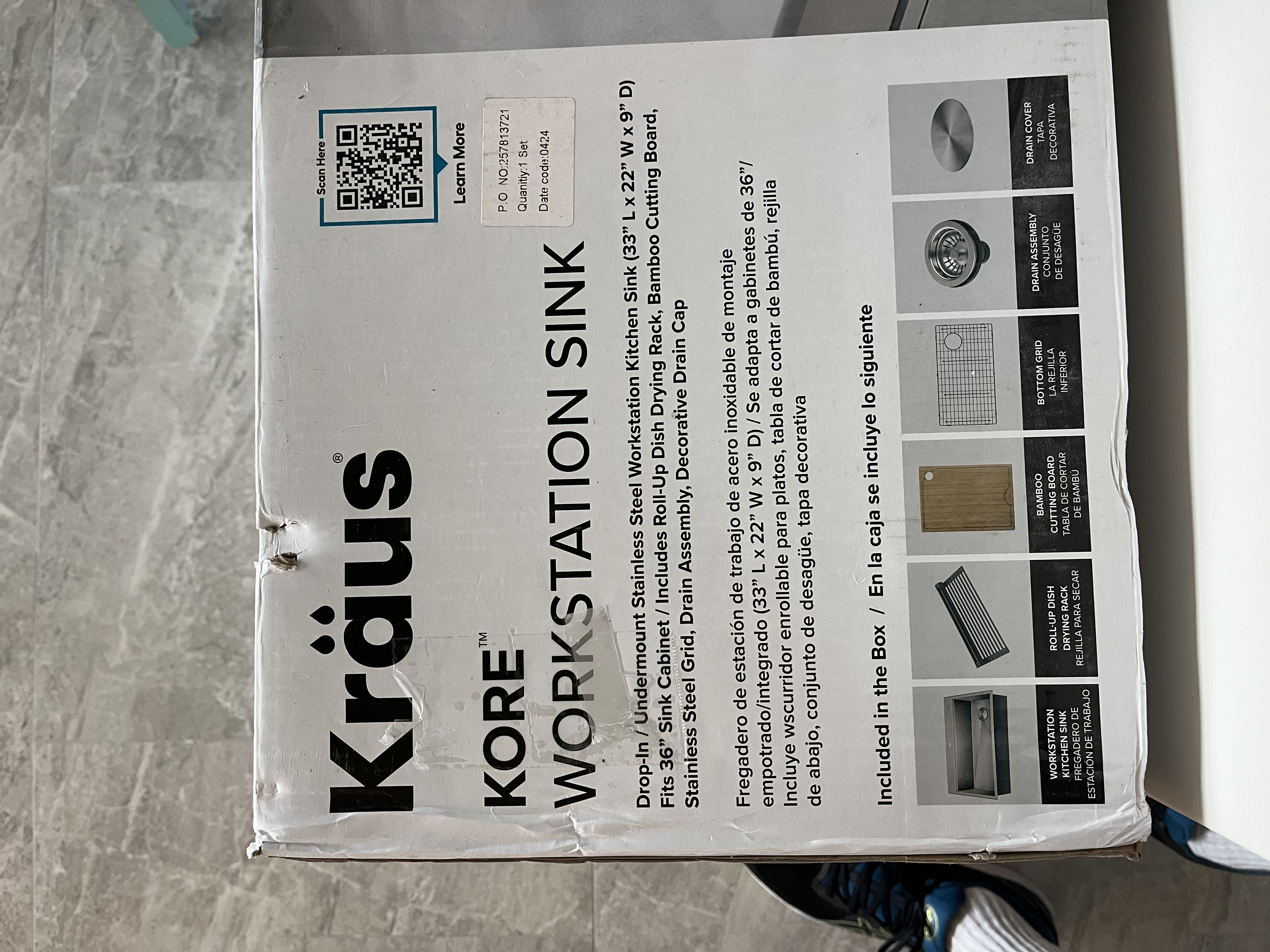 Kraus workstation sink