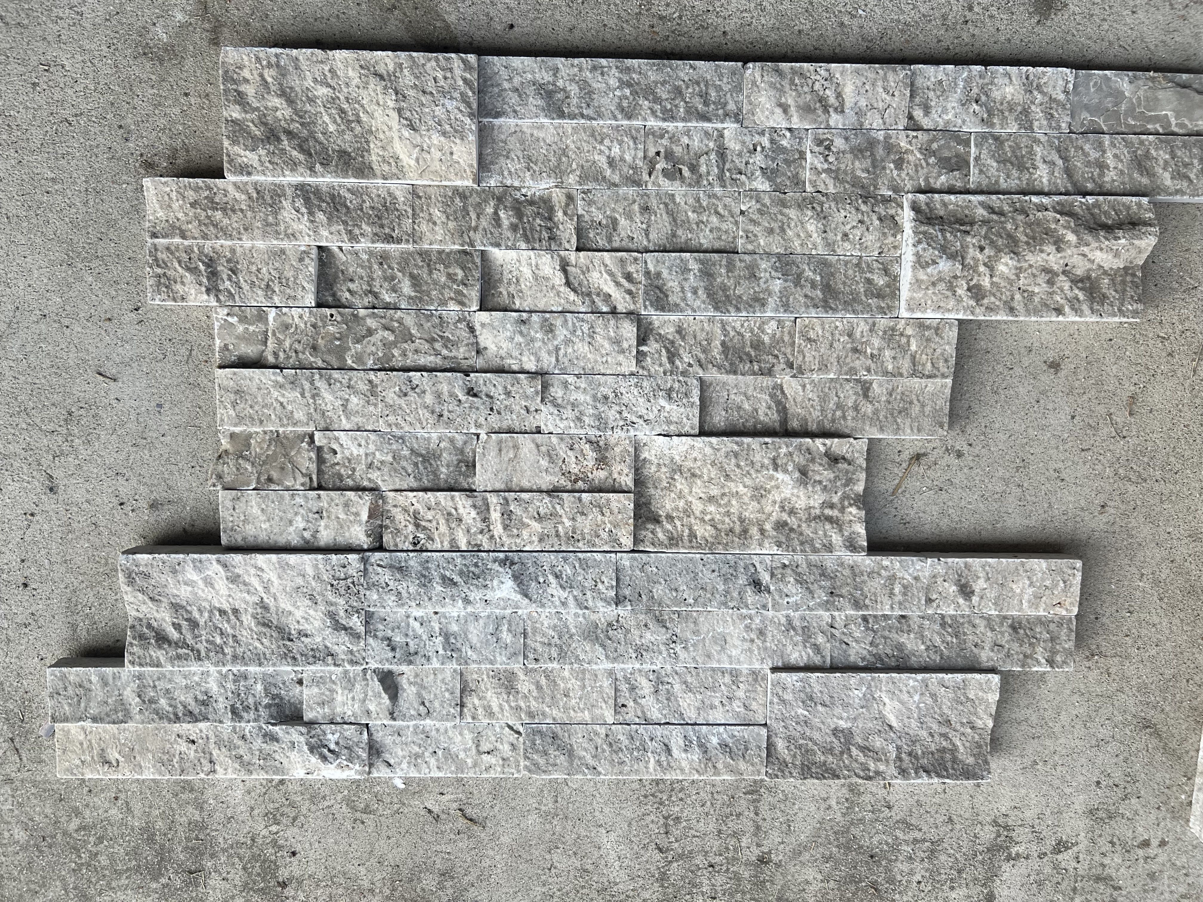 6”x24”x Silver Travertine ledger panel / 6 Sqft per box. 