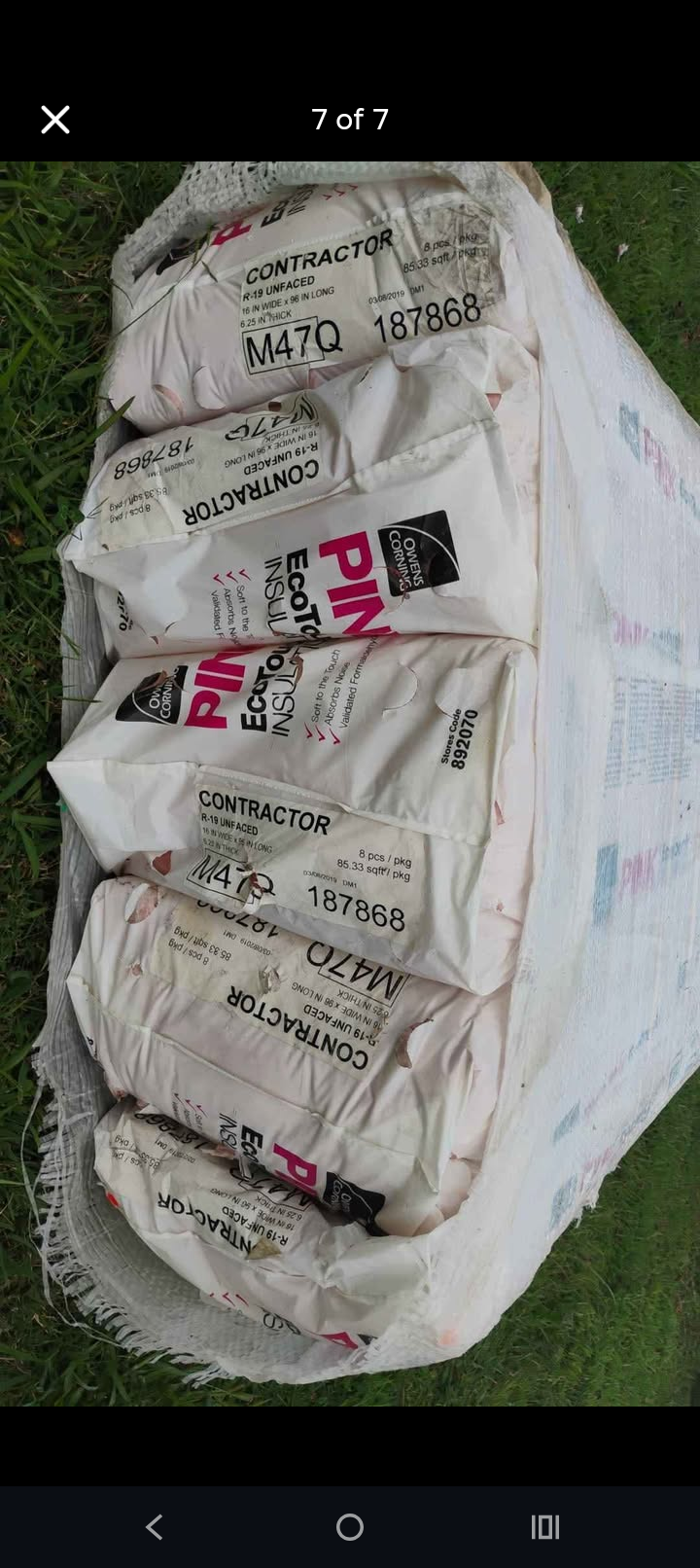 5 EcoTouch PINK OWENS CORNING unfaced batts