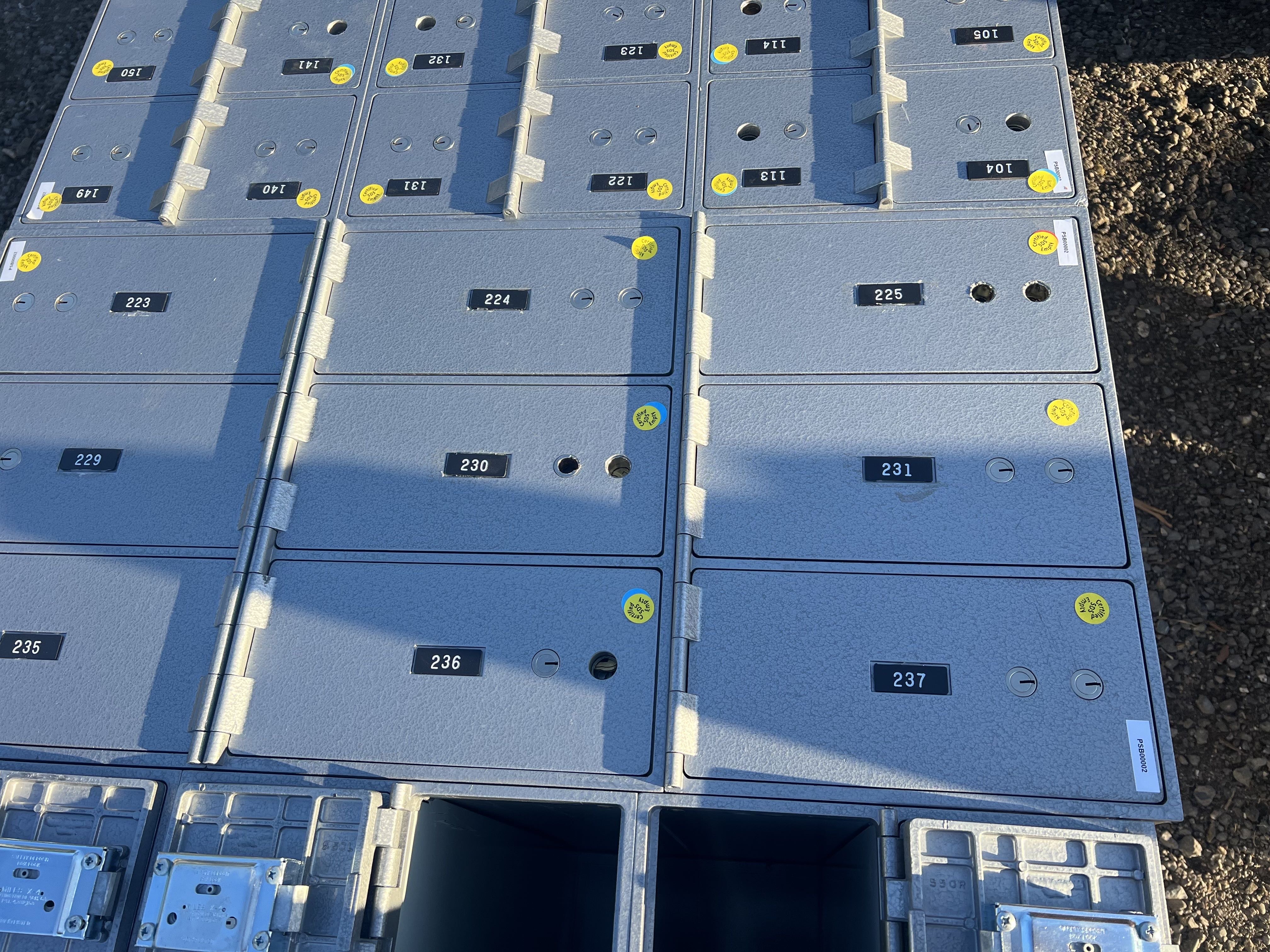 Nest of 9 Safe Depost Boxes