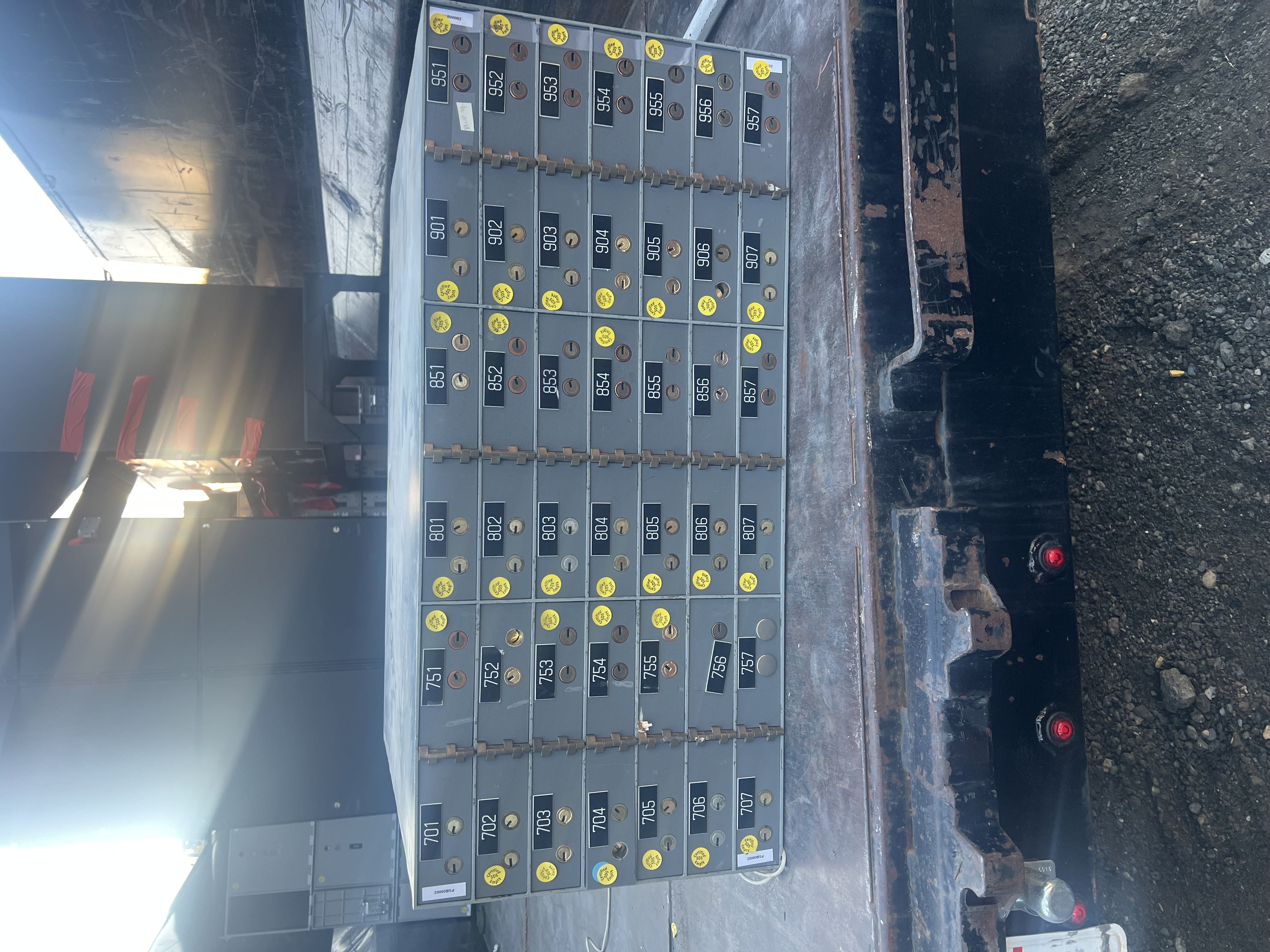 Nest of 42 safe deposit boxes