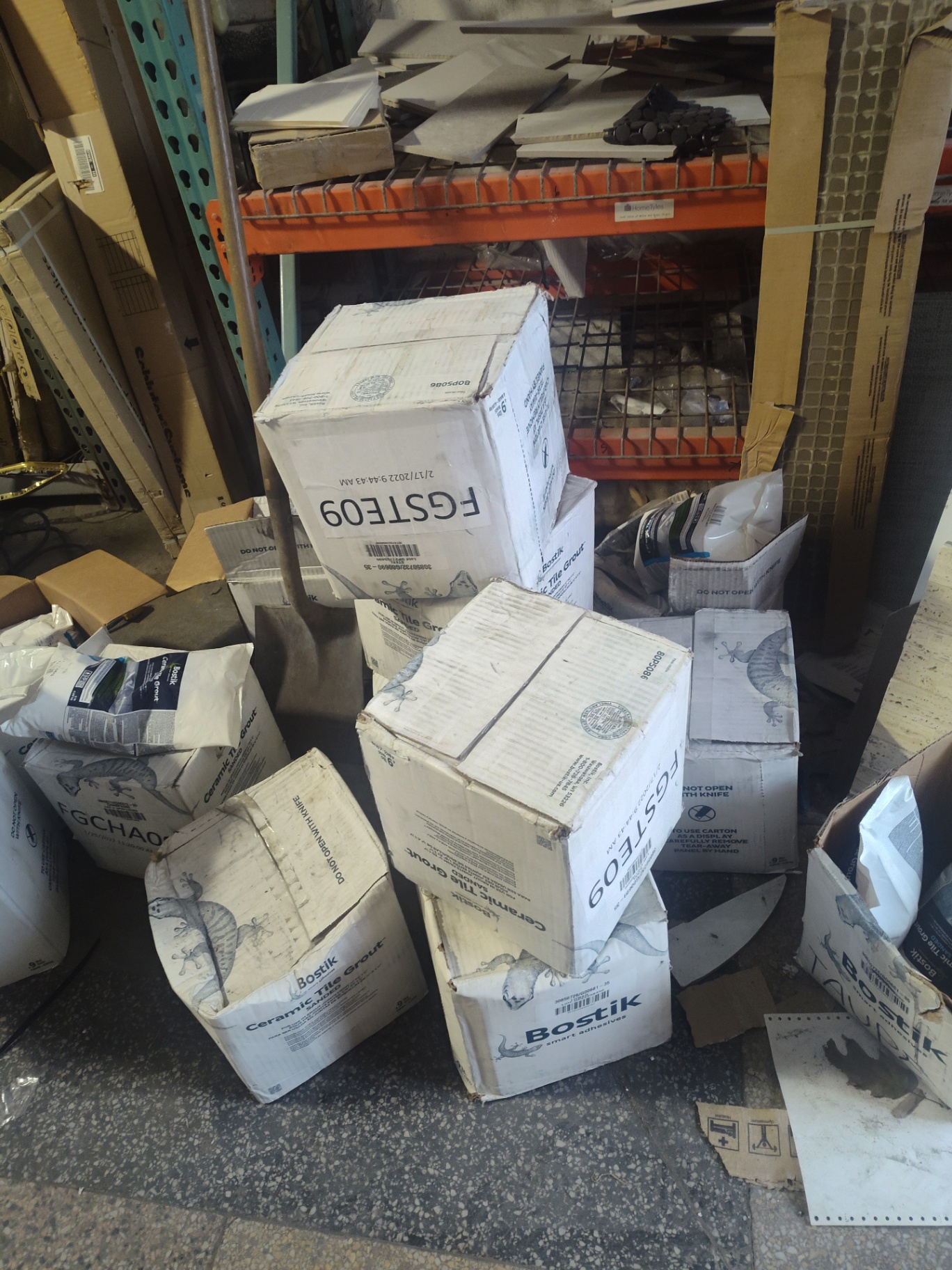Liquidating big quantity of tiles