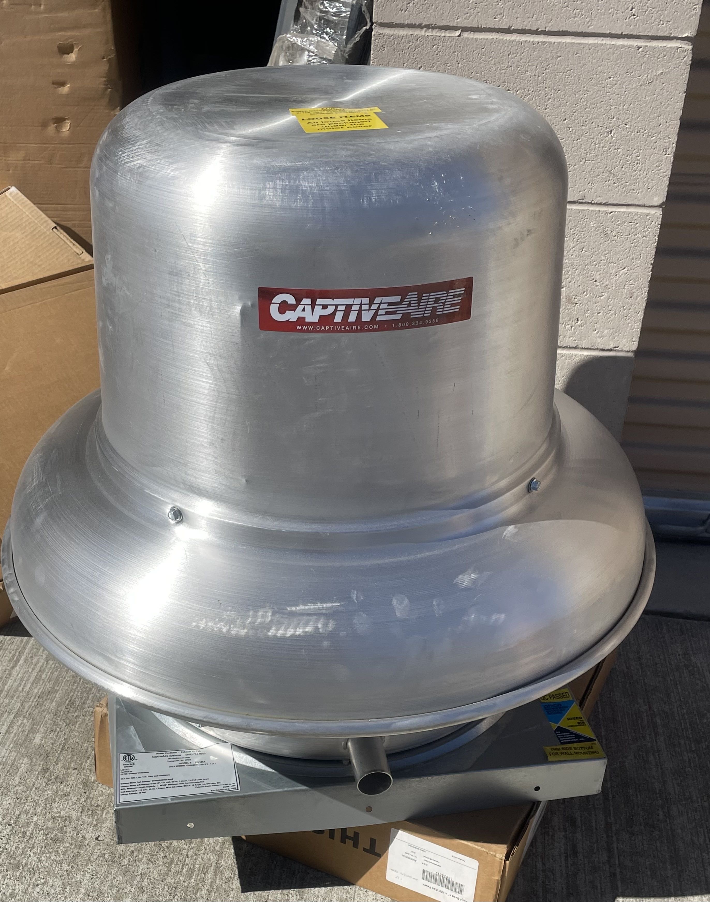 Power Ventilator / Exhaust Air
Fan
CaptiveAire Systems
MODEL # DD13FA