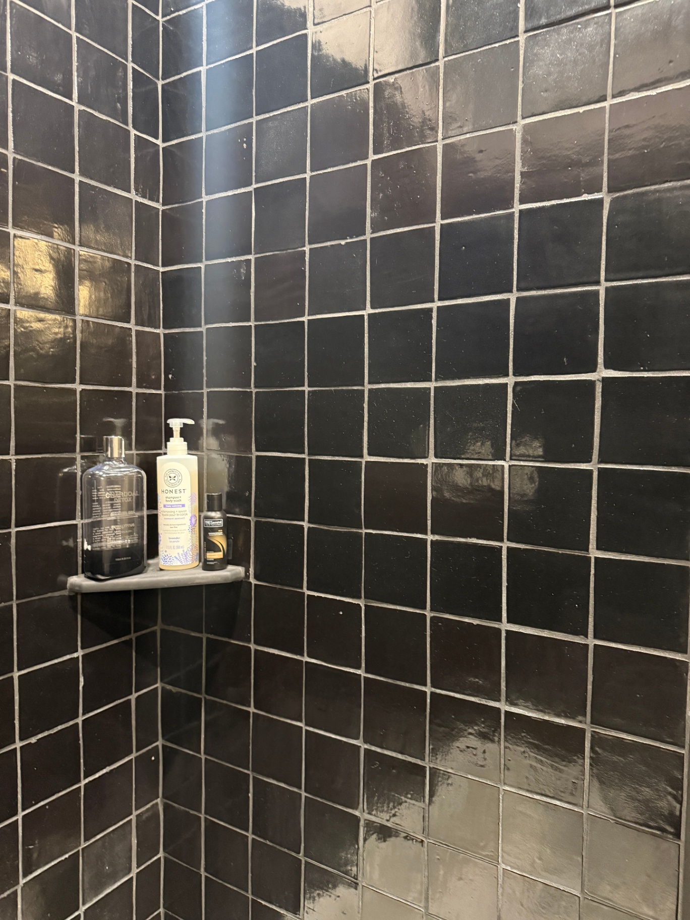 Glossy Black square tile
