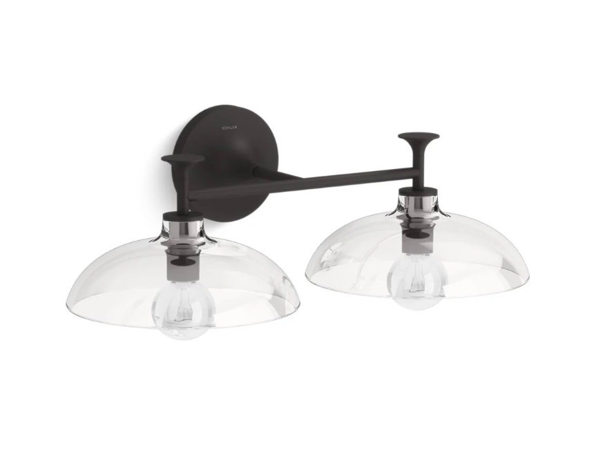 KOHLER Tone 2-Light Sconce – Matte Black (Brand New in Box)