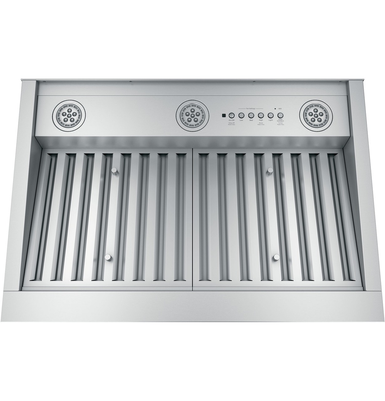 GE 30” Smart Designer Range Hood Insert w/ Dimmable LED Lighting