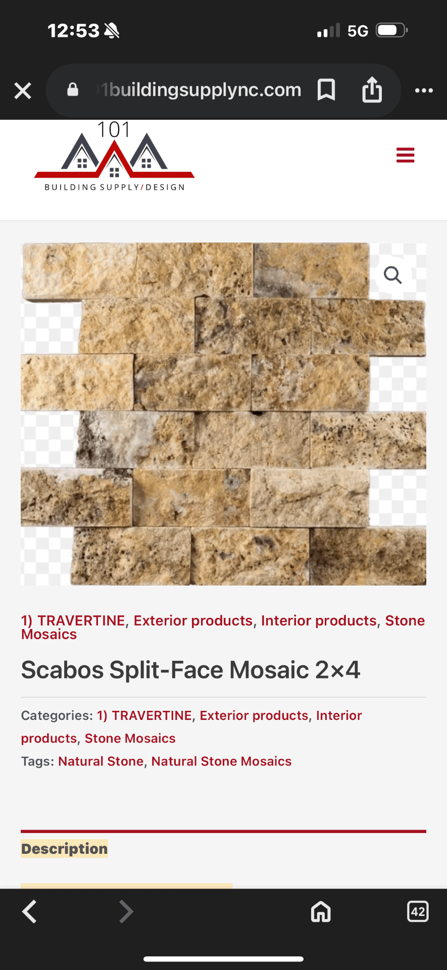 Scabos TRV Split face mosaics 
