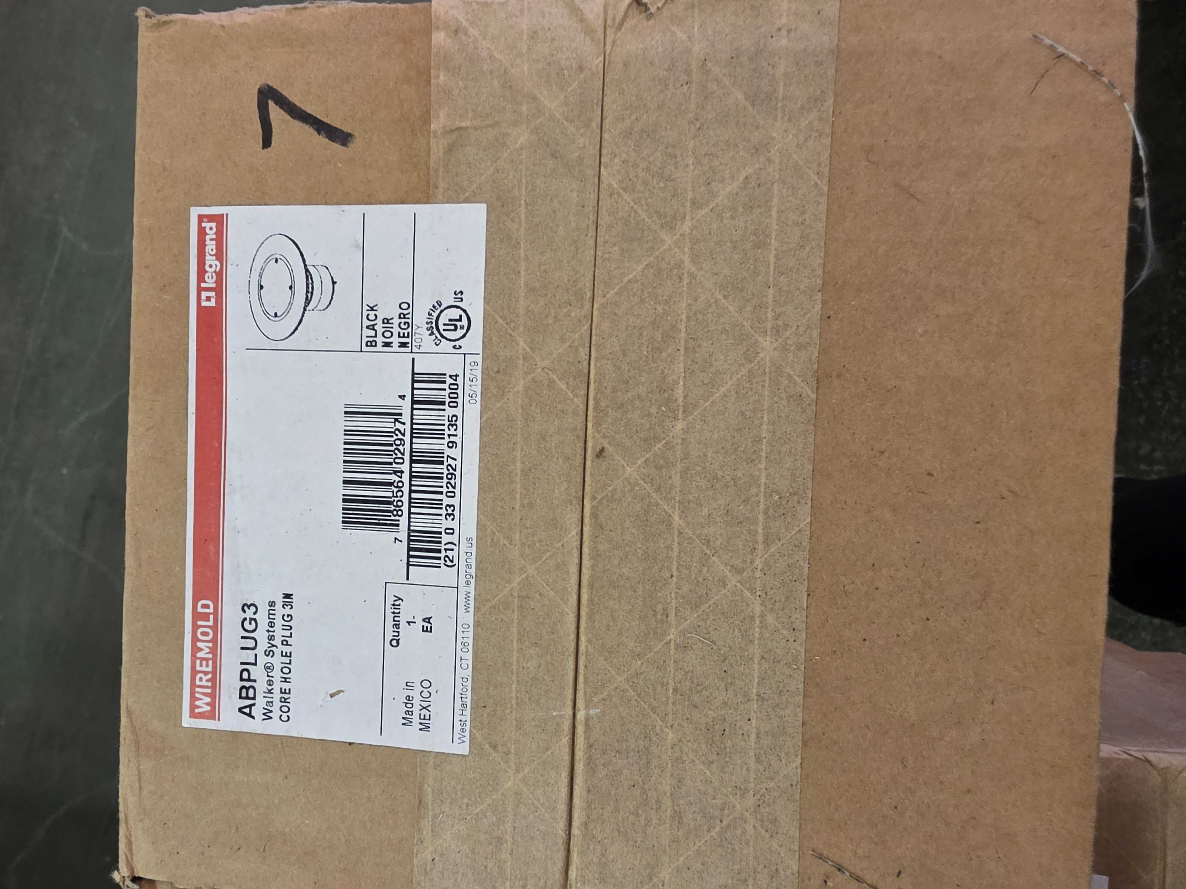 NIB LEGRAND ABANDONMENT PLUG ASSEMBLY FOR 3" CORED HOLE
