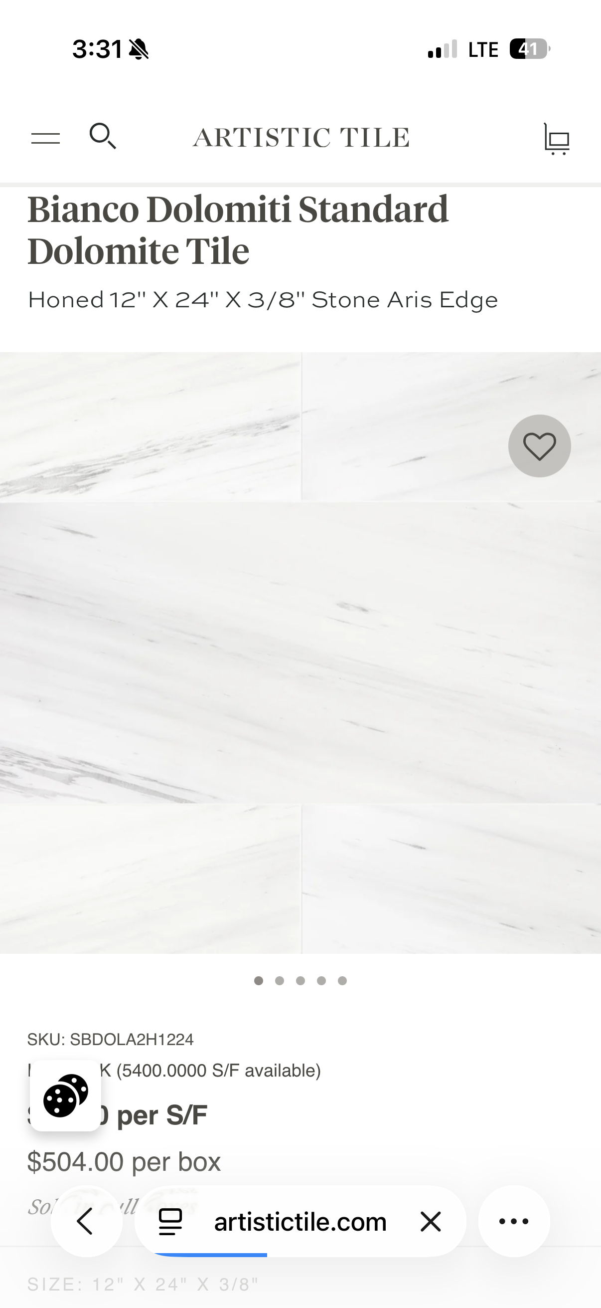 Bianco Dolomiti standard honed 12x24 bathroom tile
