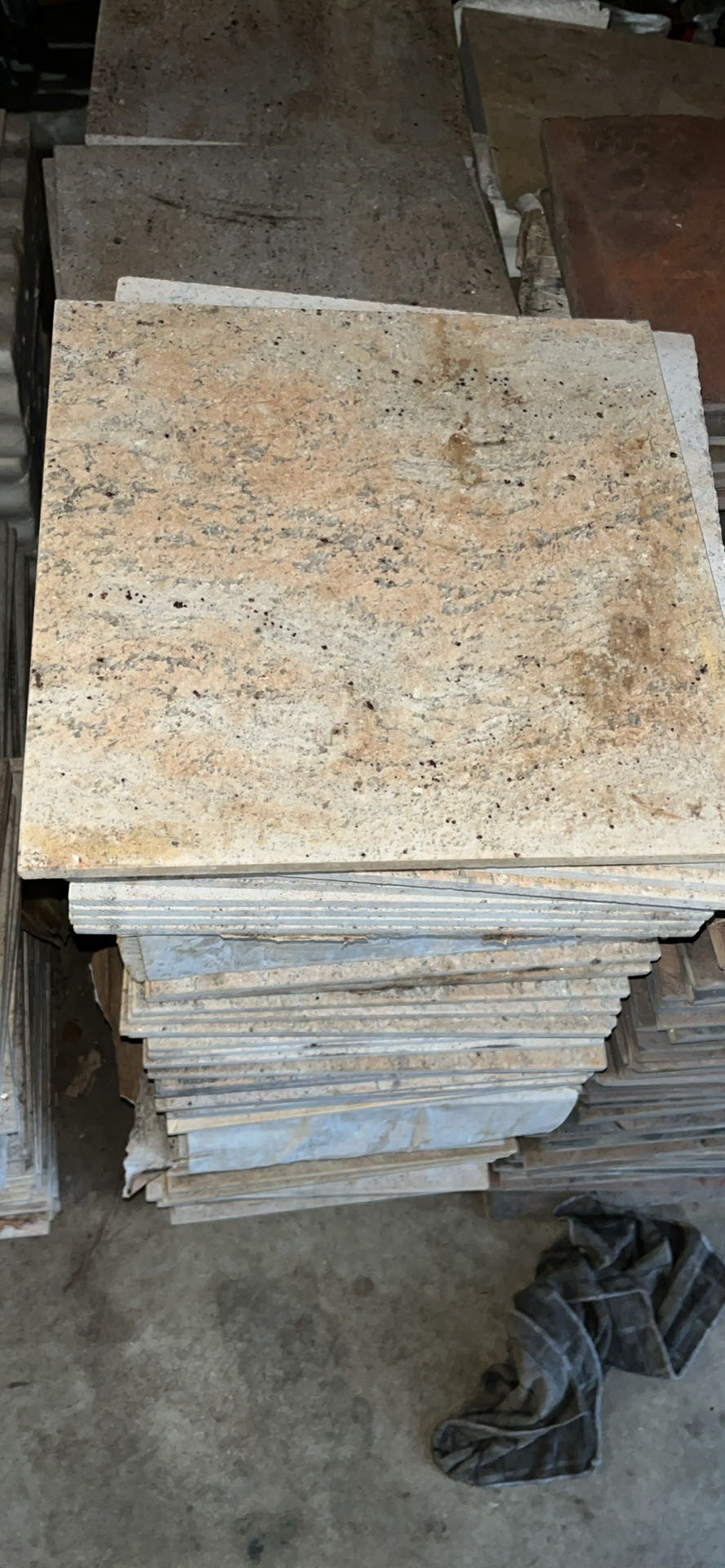 12x12 Ivory Chiffon floor granite tiles (425 total)