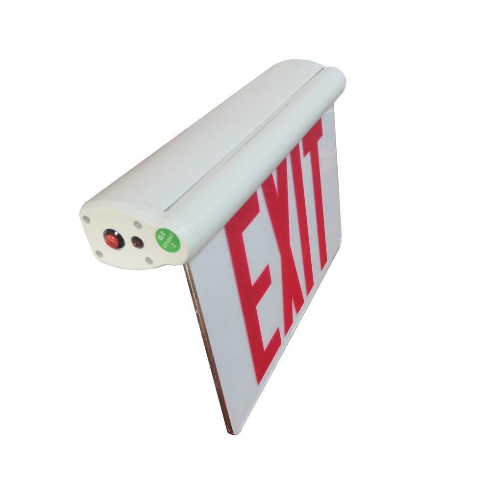 Emergency Light LED Exit Sign, 2-Pack, Acrylic & Thermoplastic ABS Material, Battery Backup