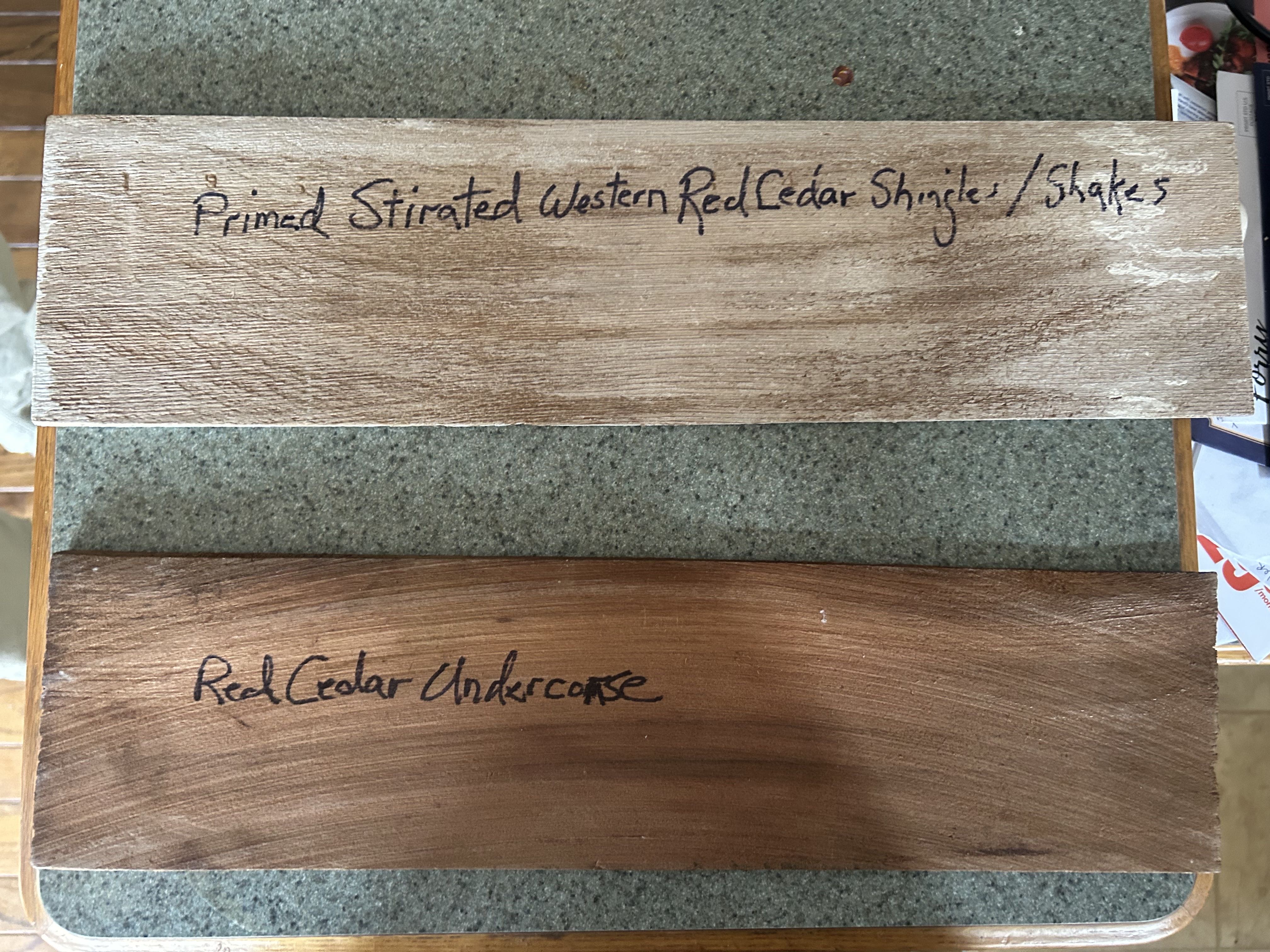 Primated Striated Western Red Cedar Shingles + Red Cedar Undercase