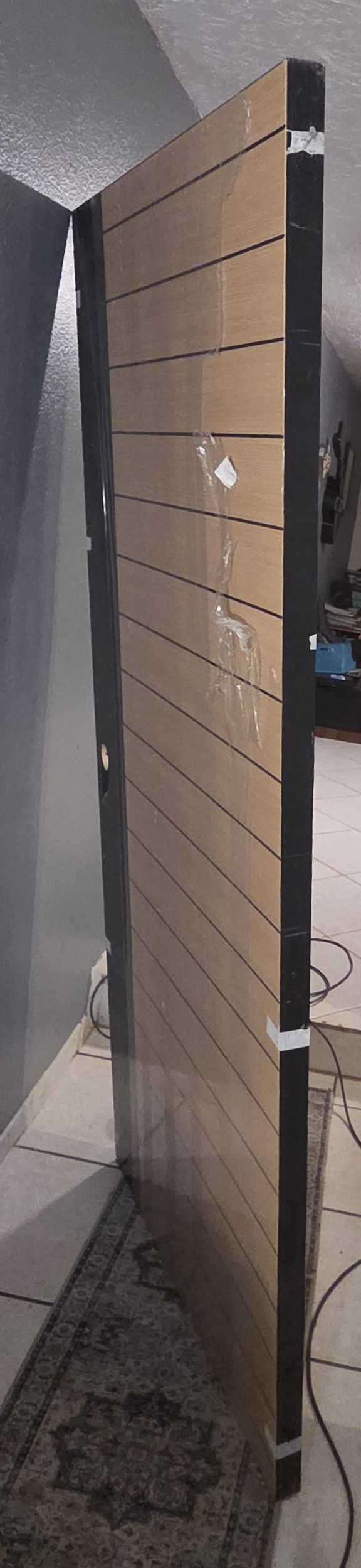 NEW Modern Walnut & Steel Front Door - 36x80 - $360