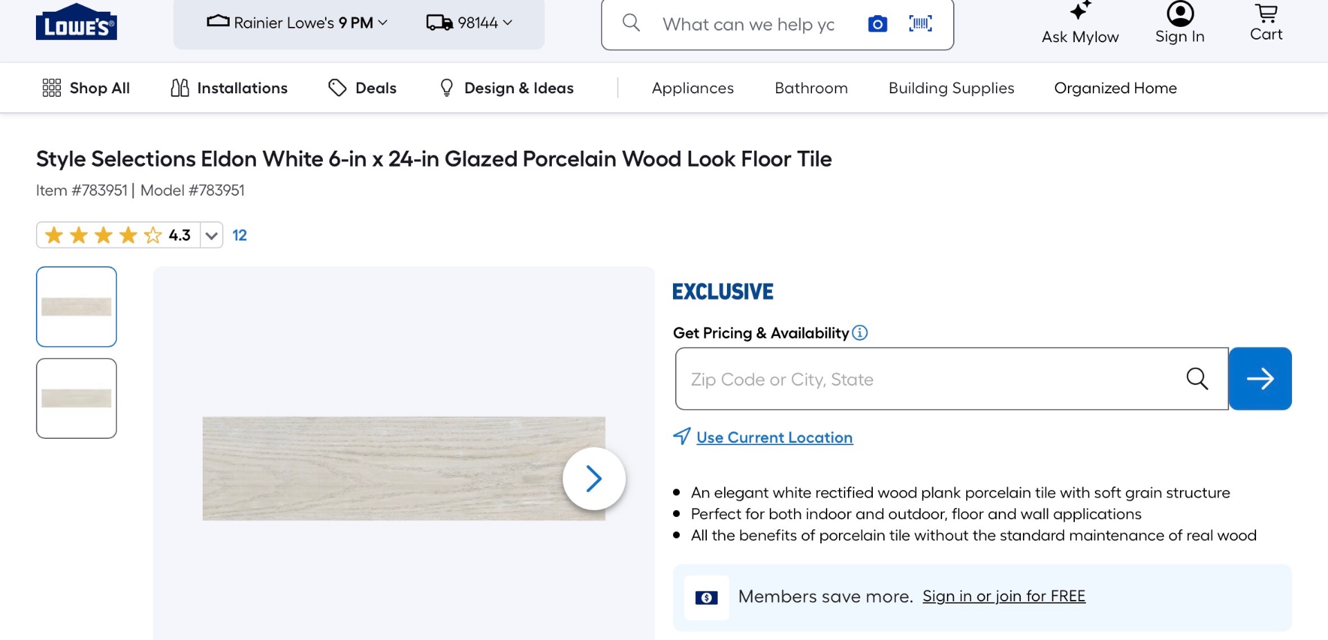 Porcelain Tile-White