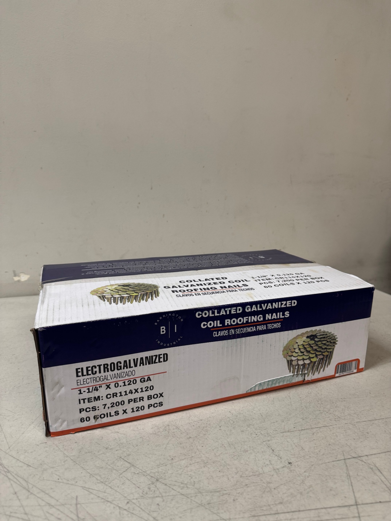 1-1/4” x .120” Roofing Nails – 7,200 PCS per Box 