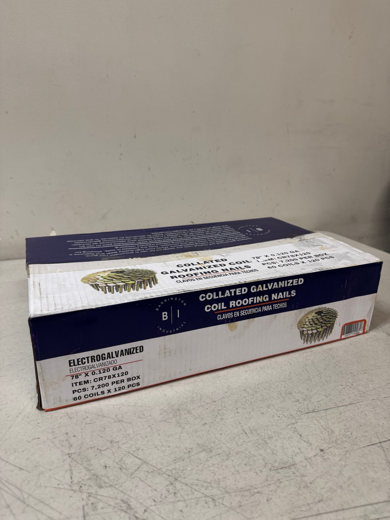 7/8” x .120” Roofing Nails – 7,200 PCS per Box