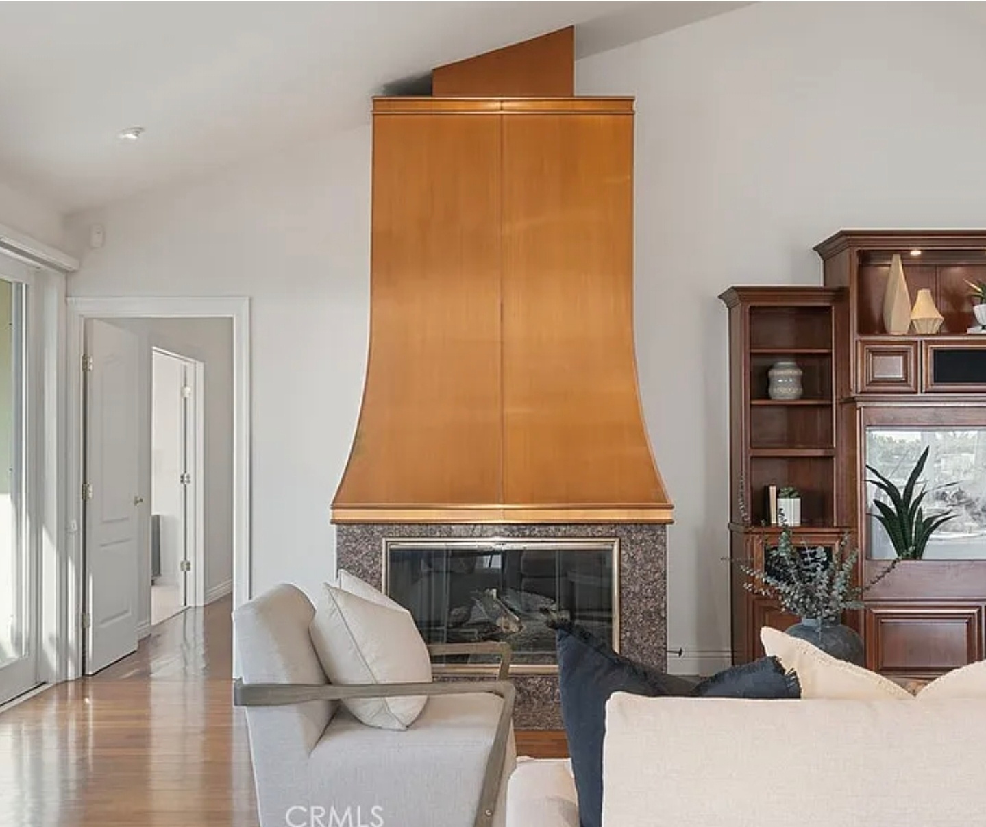 Copper fireplace and cook top hood