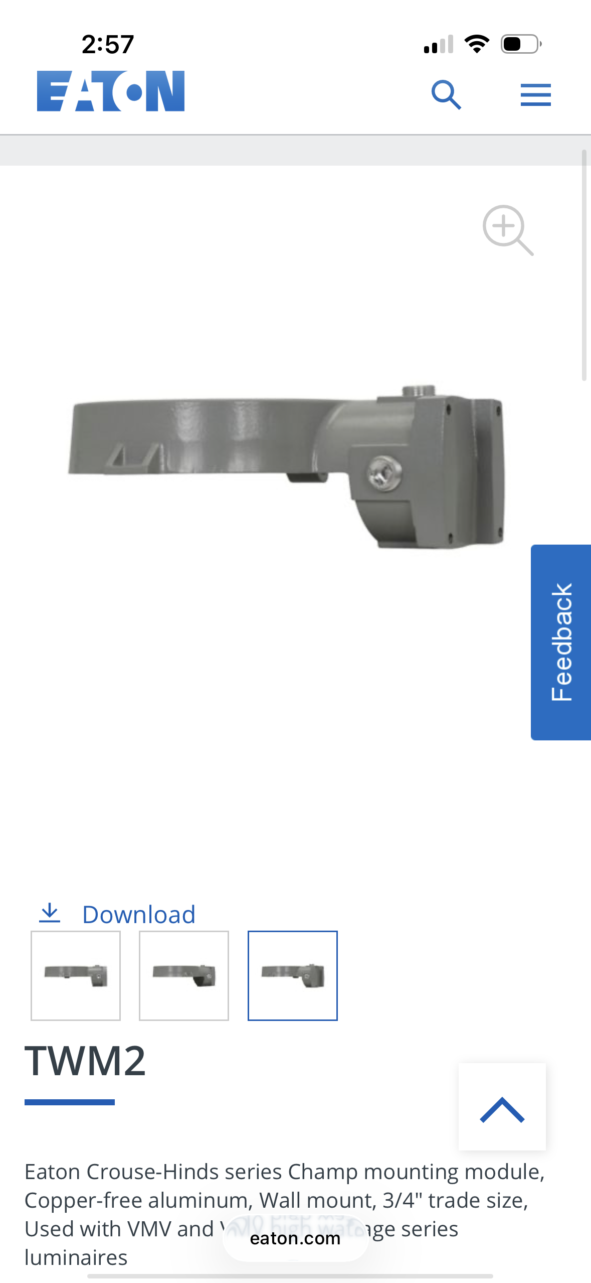 	
Eaton Crouse-Hinds series Champ mounting module