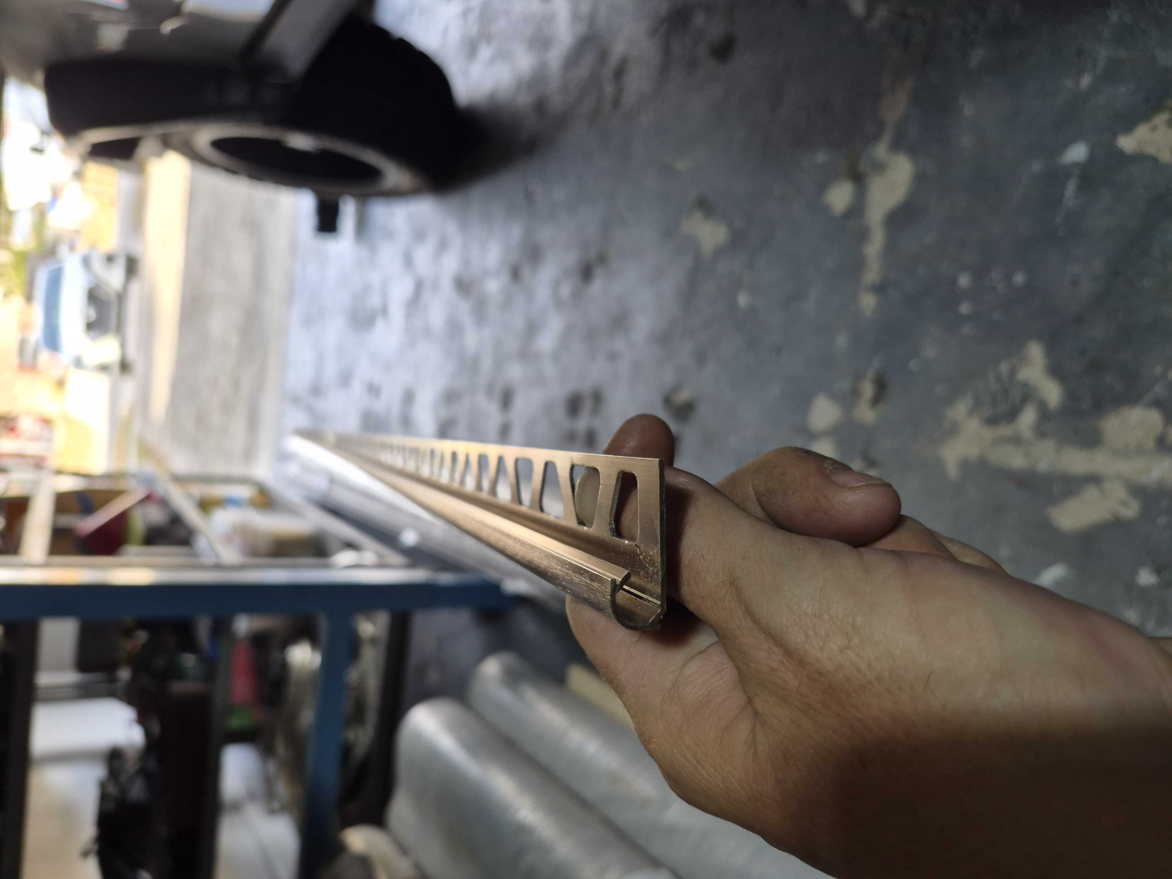 Schulter Systems brushed nickel bullnose